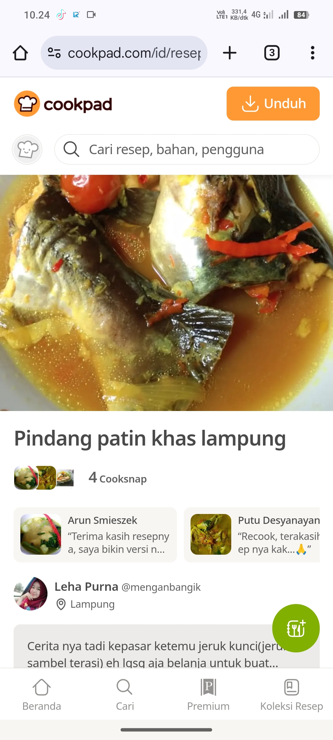 Pindang Patin Khas Lampung
