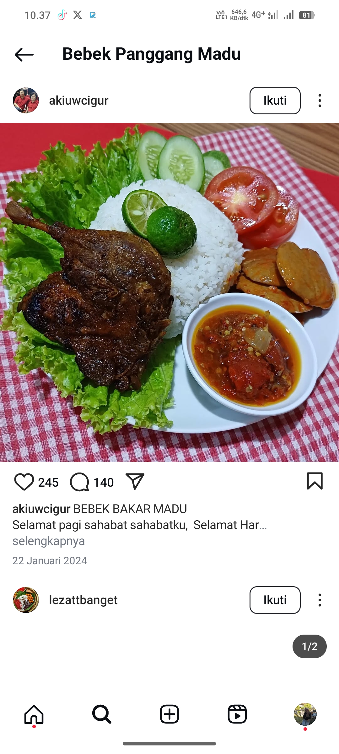 Bebek Panggang Madu