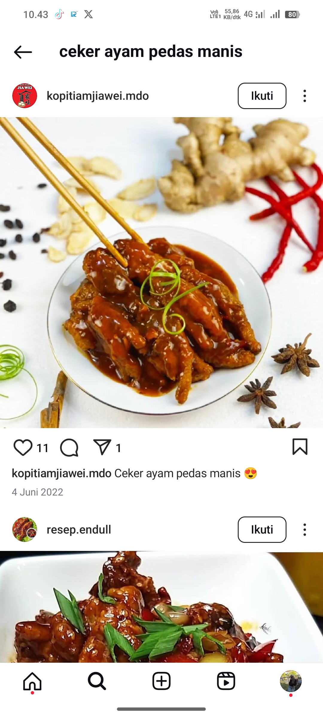 Ceker Pedas Manis