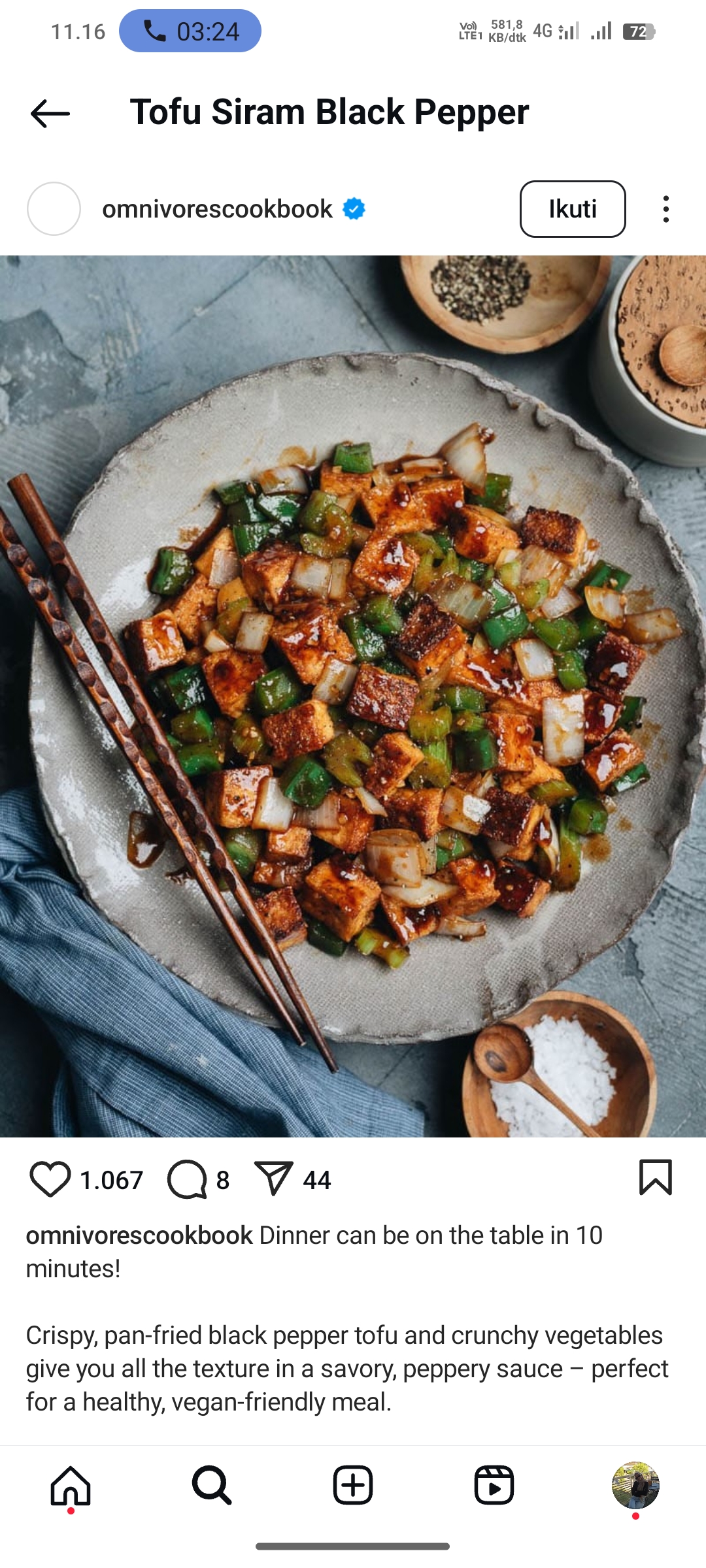 Tofu Siram Black Pepper