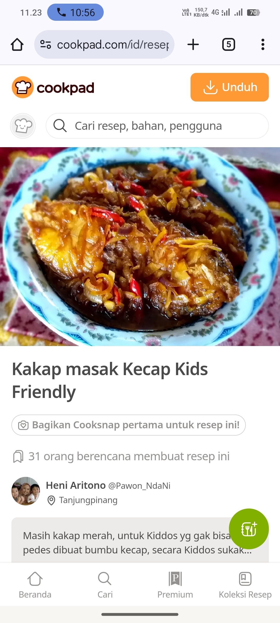 Ikan Kakap Kecap Manis
