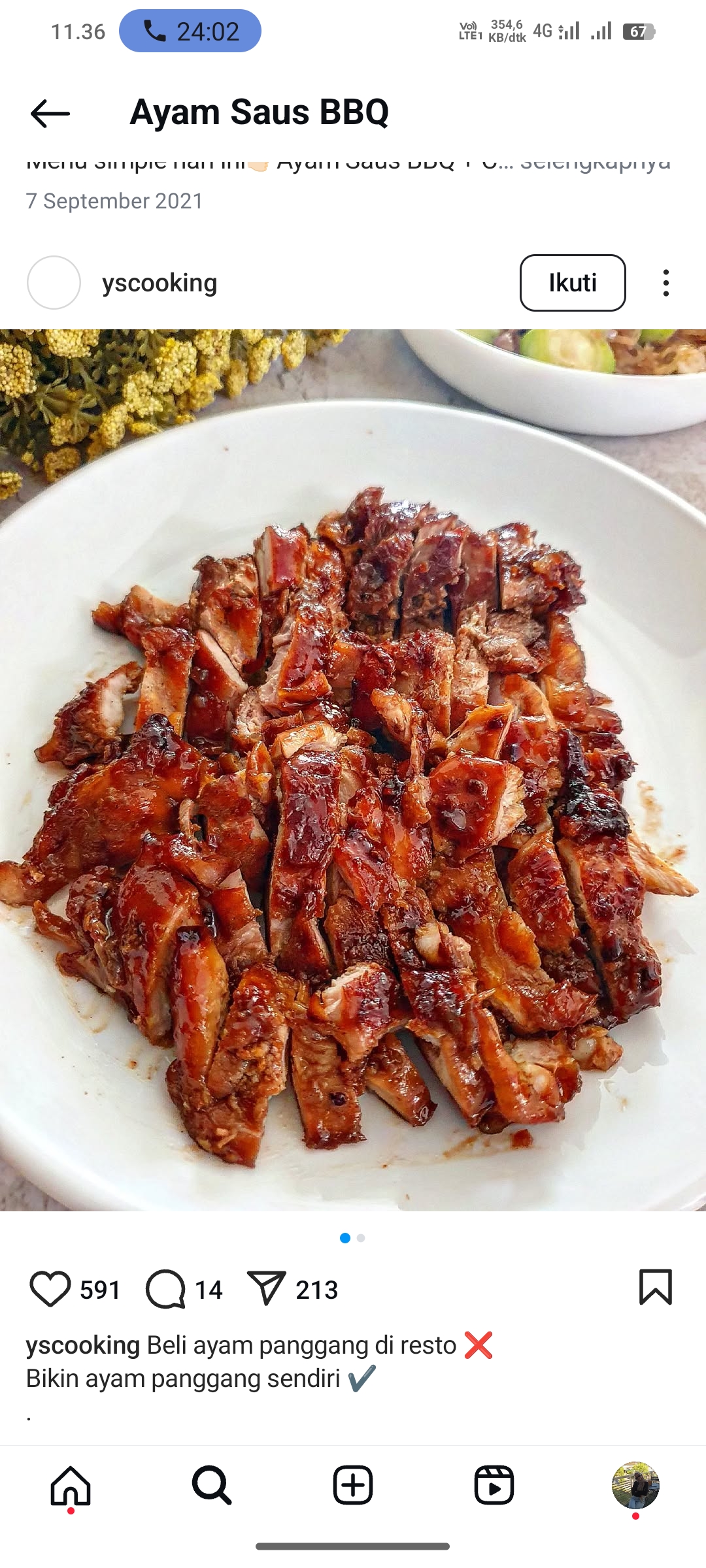 Ayam Saus BBQ