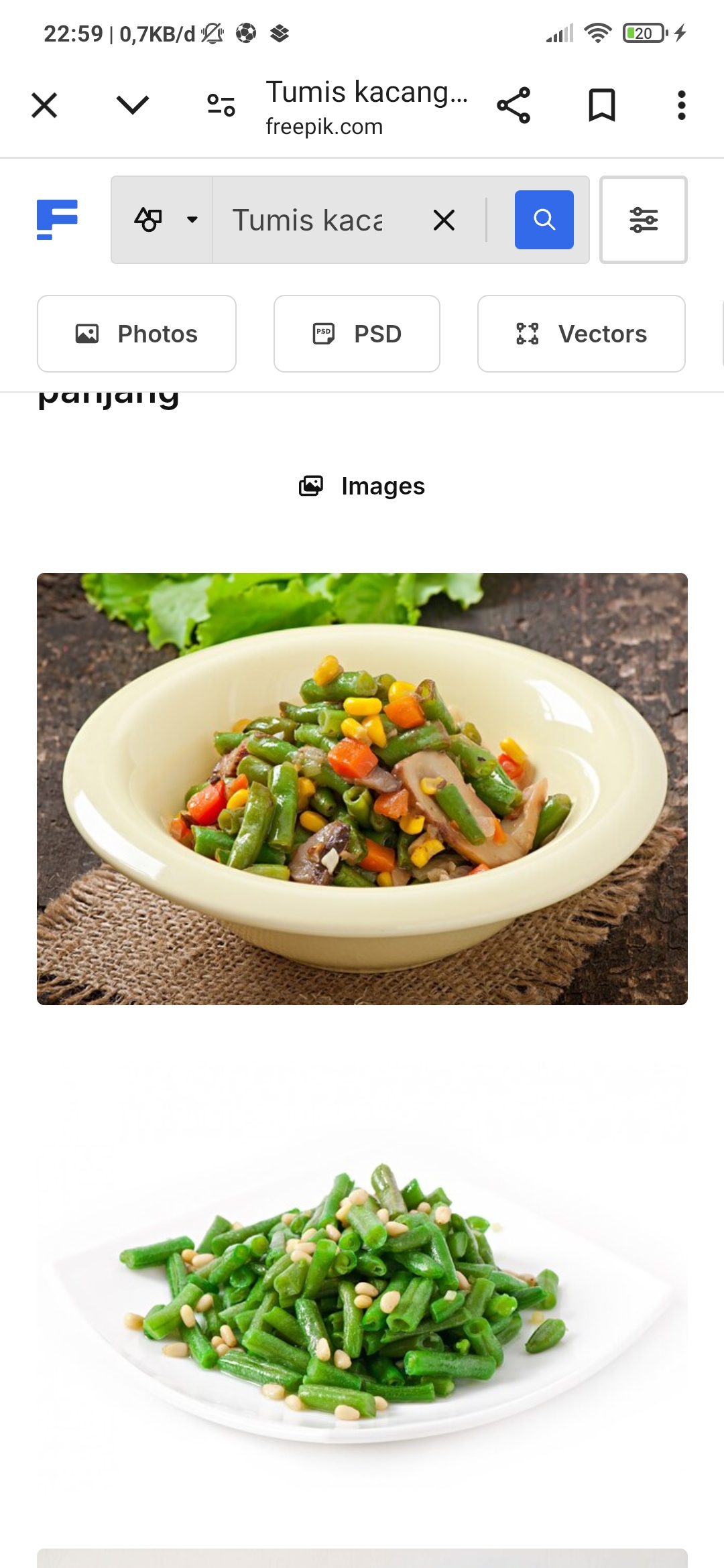 Tumis kacang panjang