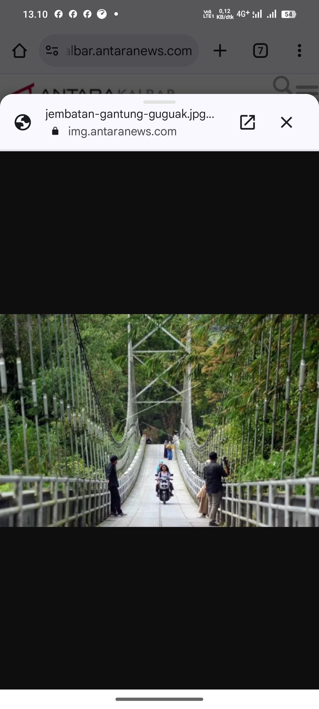 Ilustrasi jembatan gantung