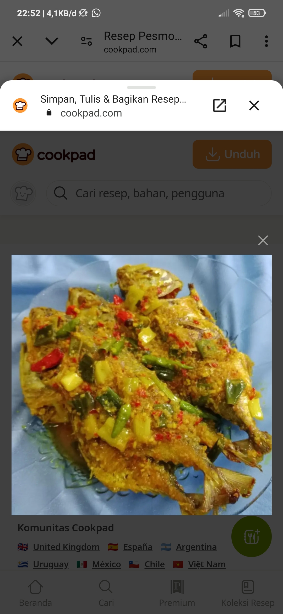 Ilustrasi Ikan kembung masak lombok