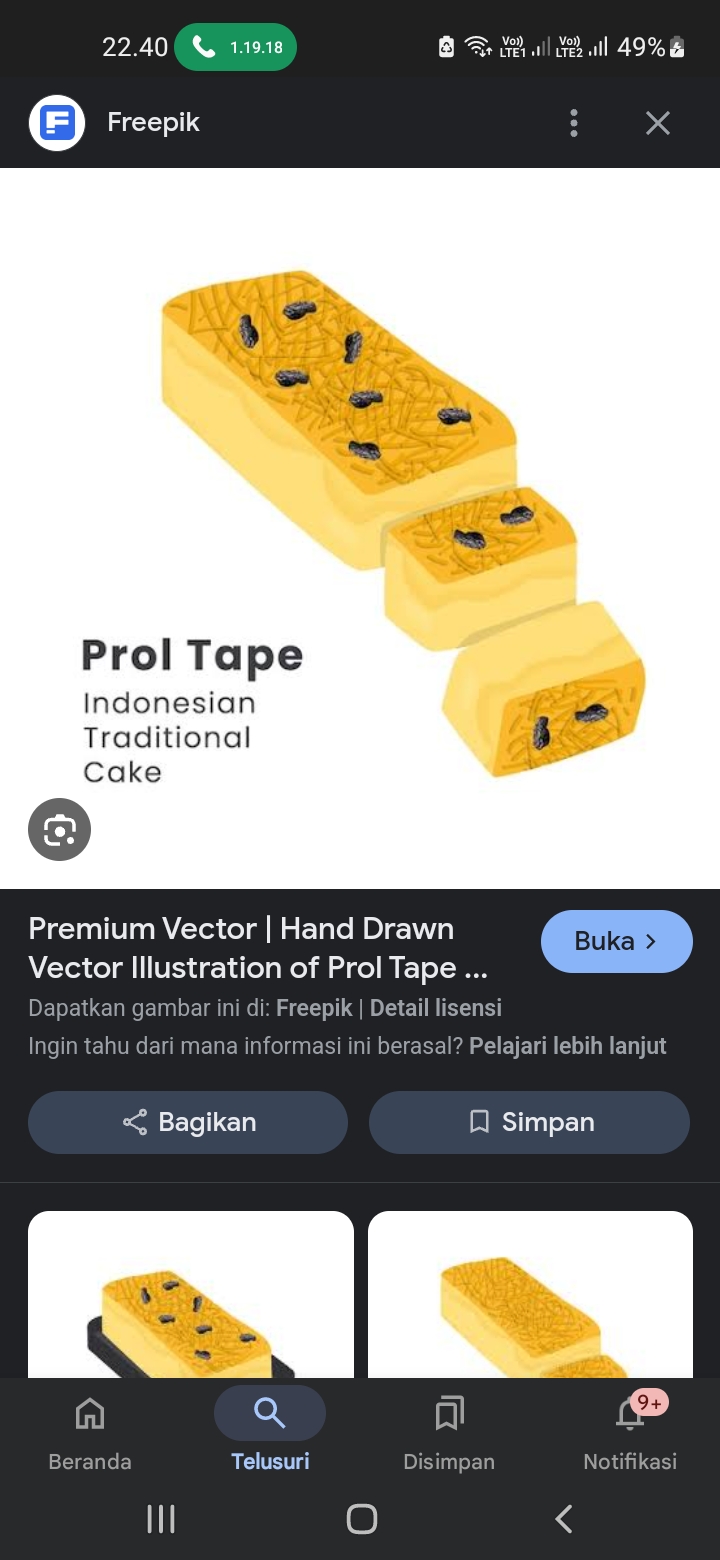 Ilustrasi Puding prol tape
