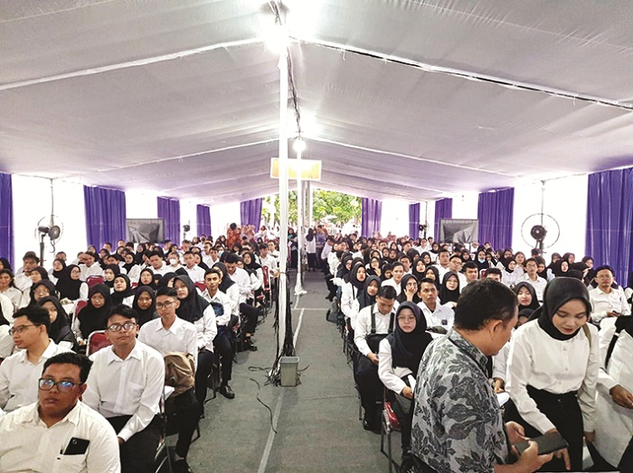 HARUS TERTIB: Peserta rekrutmen CPNS Sampang 2024 mengikuti seleksi kompetensi bidang di Kantor Regional II BKN Surabaya, Sabtu (14/12/2024). (BKPSDM UNTUK JPRM)