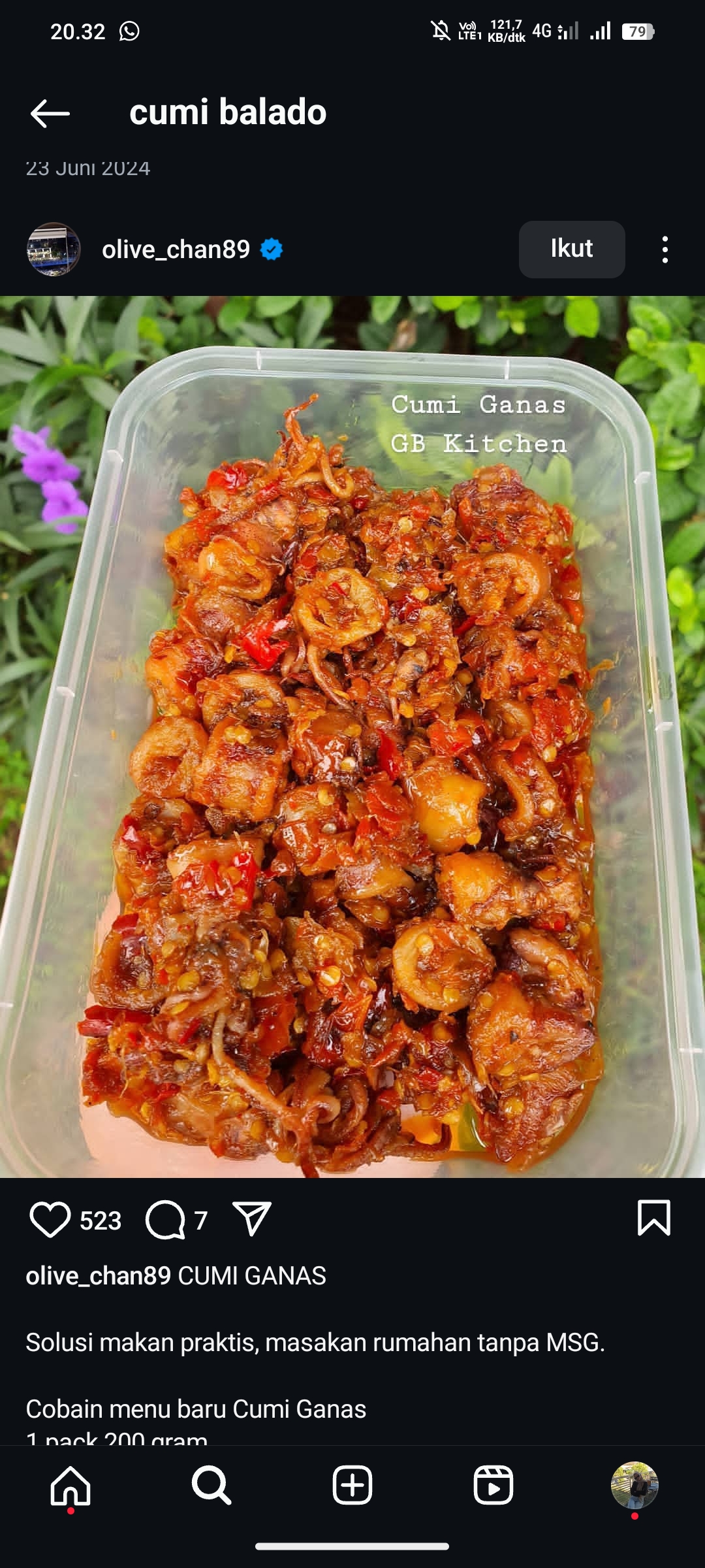 Ilustrasi Cumi Balado