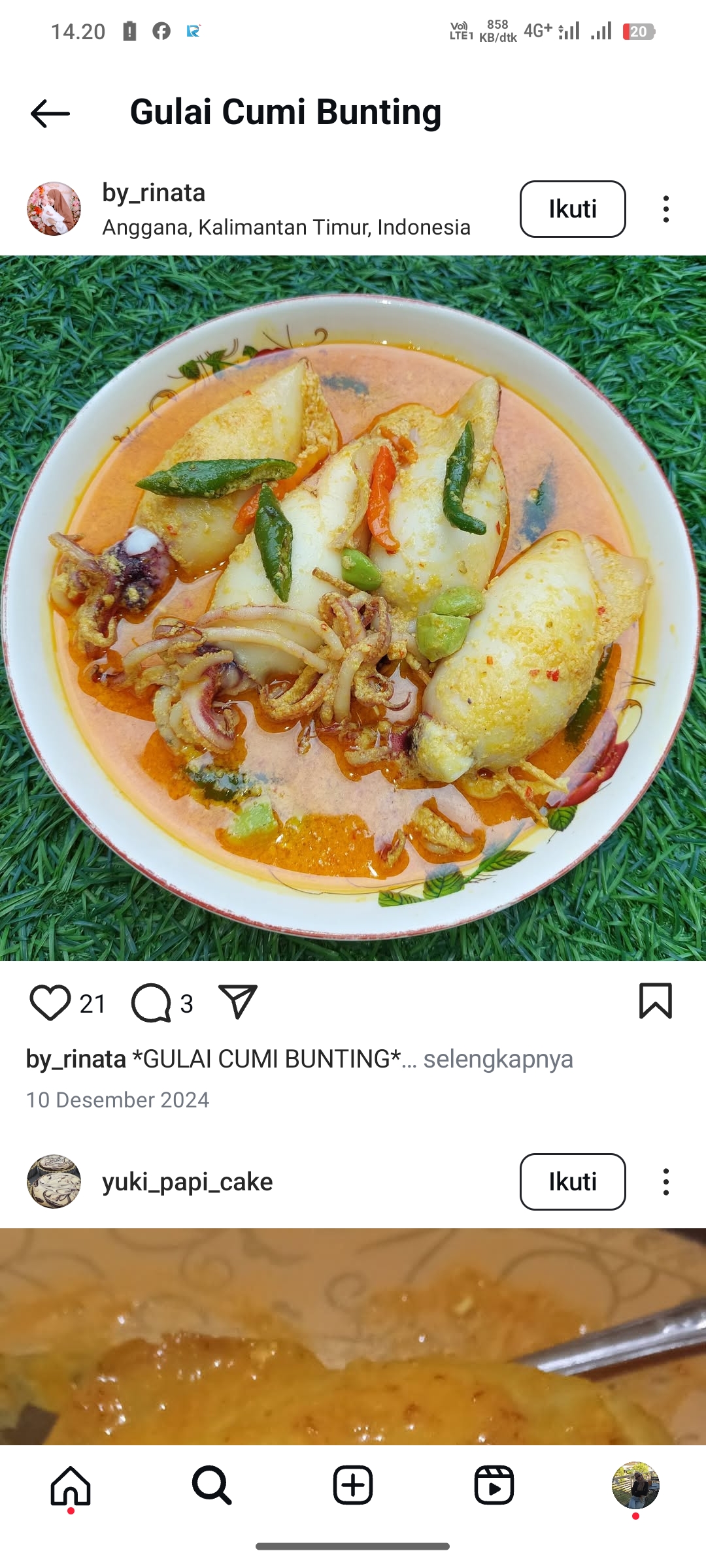 Gulai Cumi Bunting