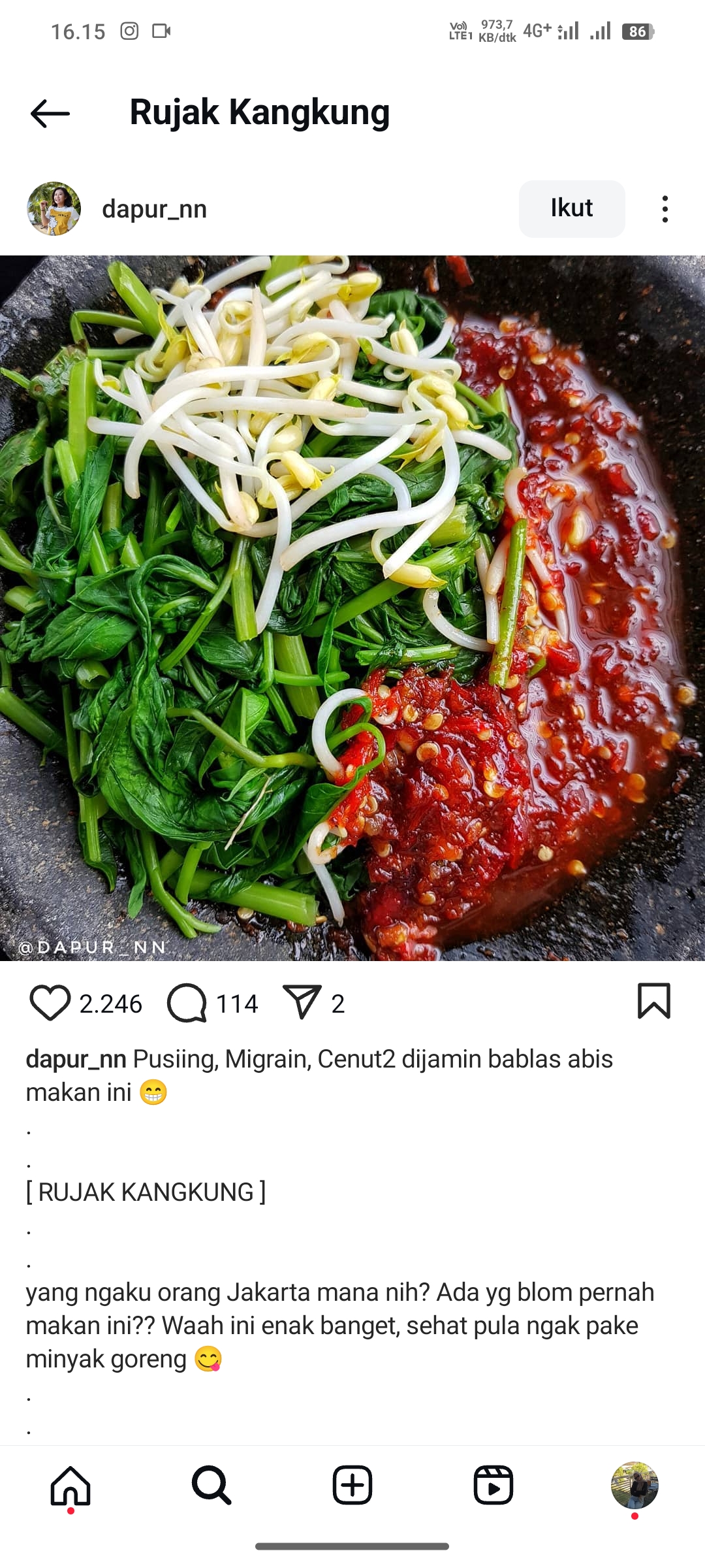 Rujak Kangkung