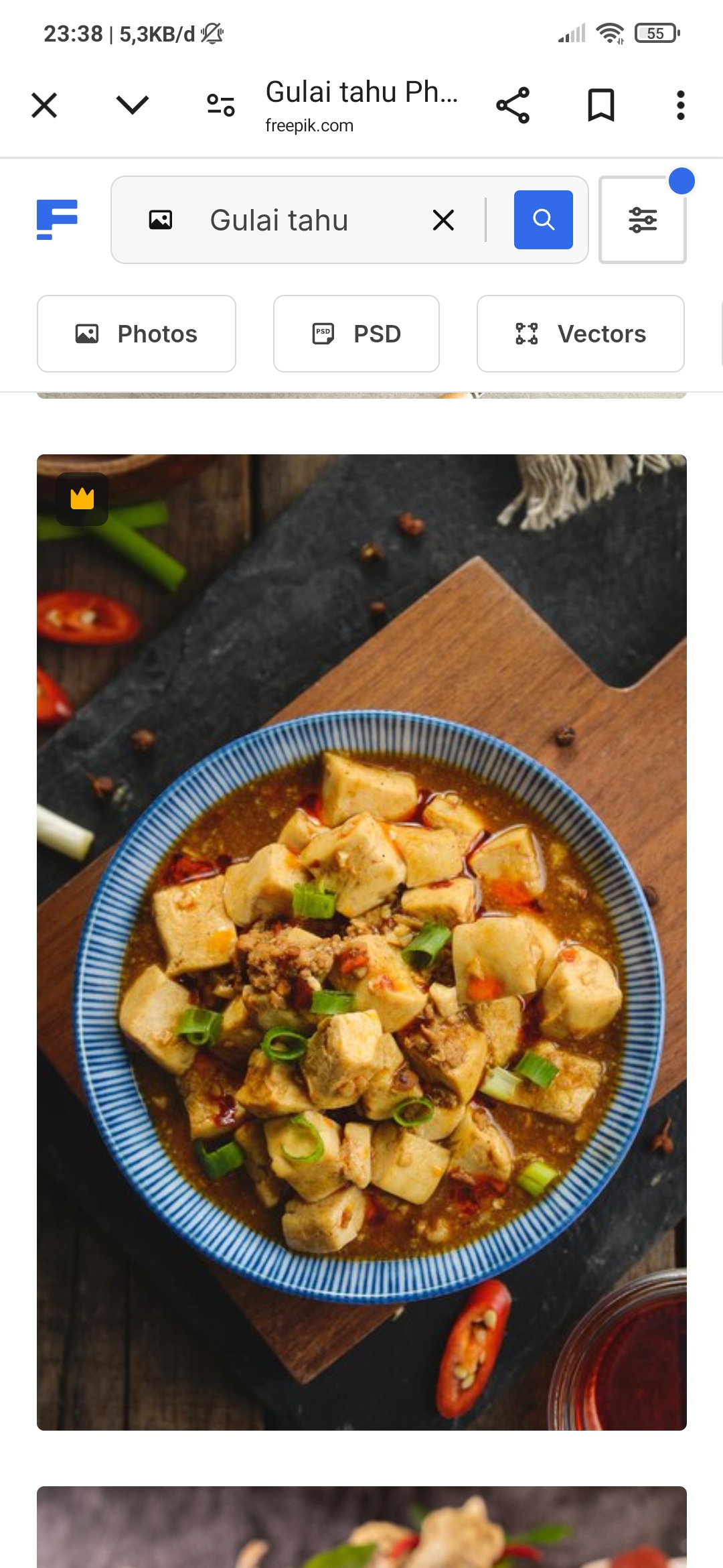 Ilustrasi Gulai Tahu