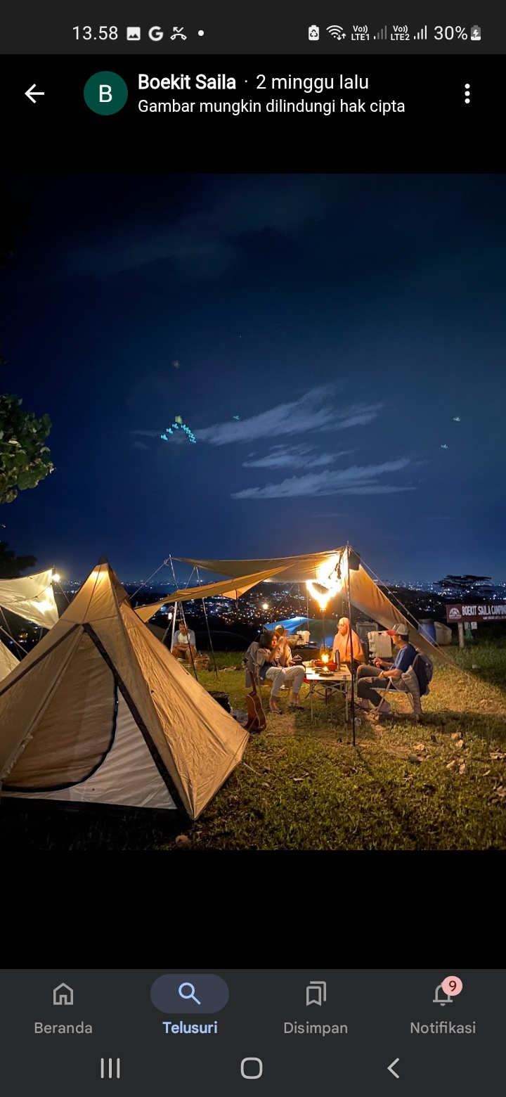 Menikmati kebersamaan di Boekit Saila Camping Ground