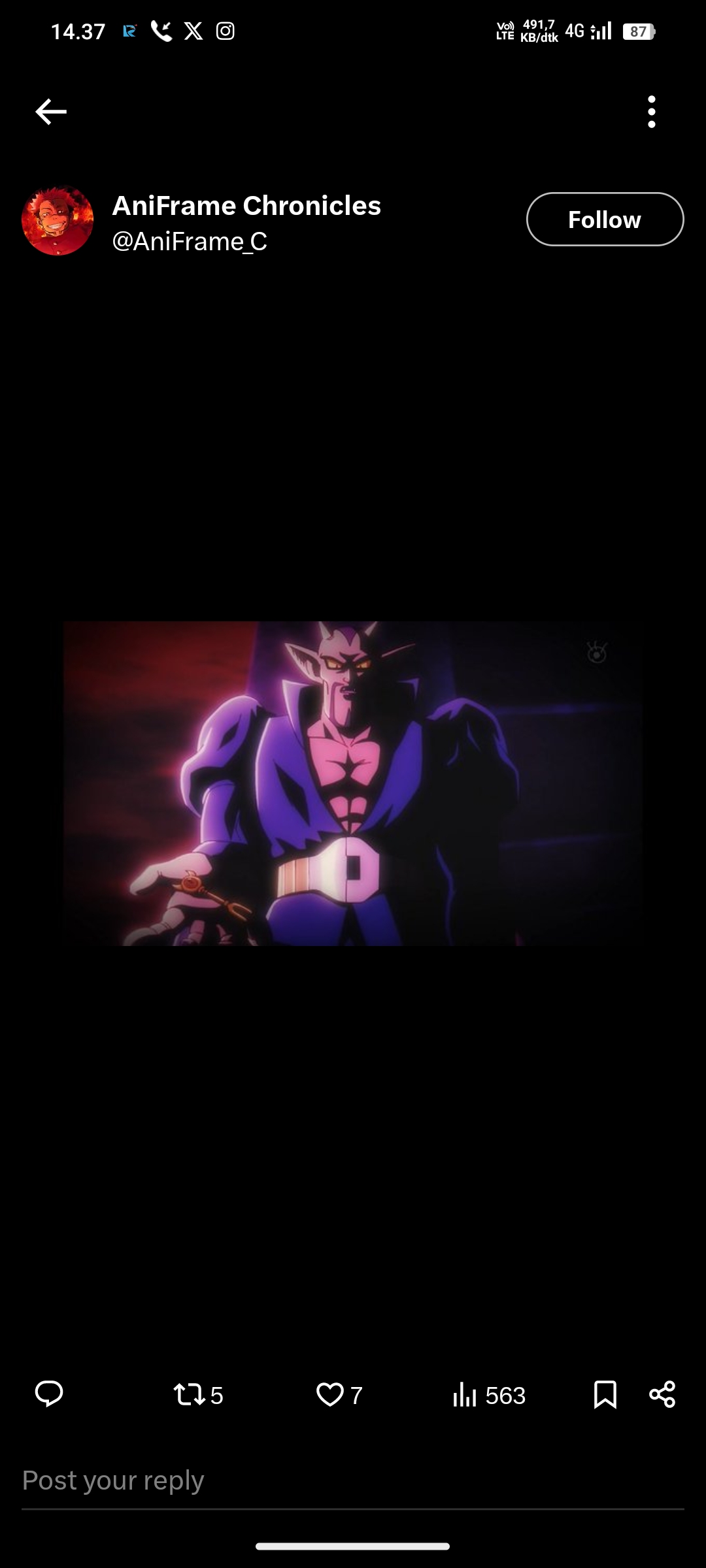 Salah satu Karakter kuat di Dragon Ball Z