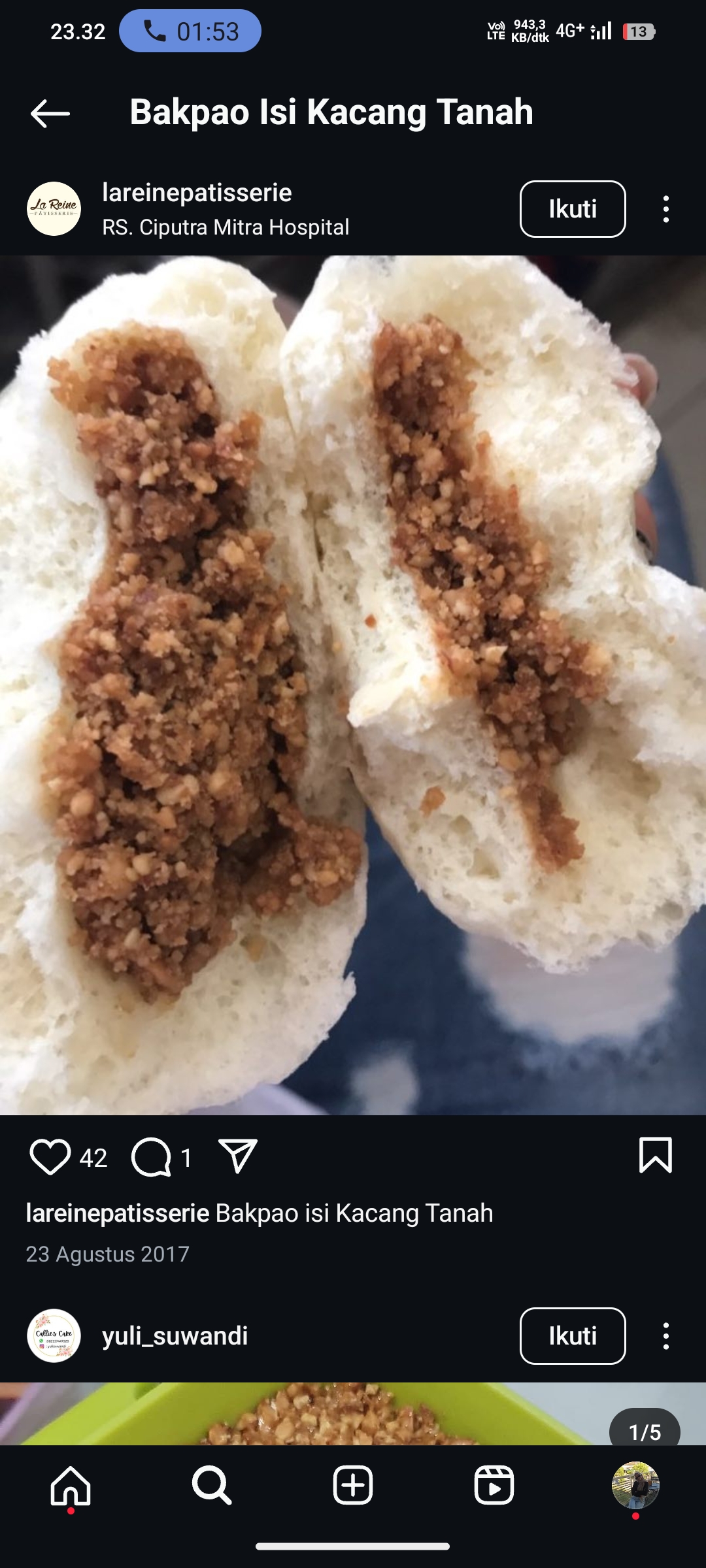 Bakpao Isi Kacang Tanah