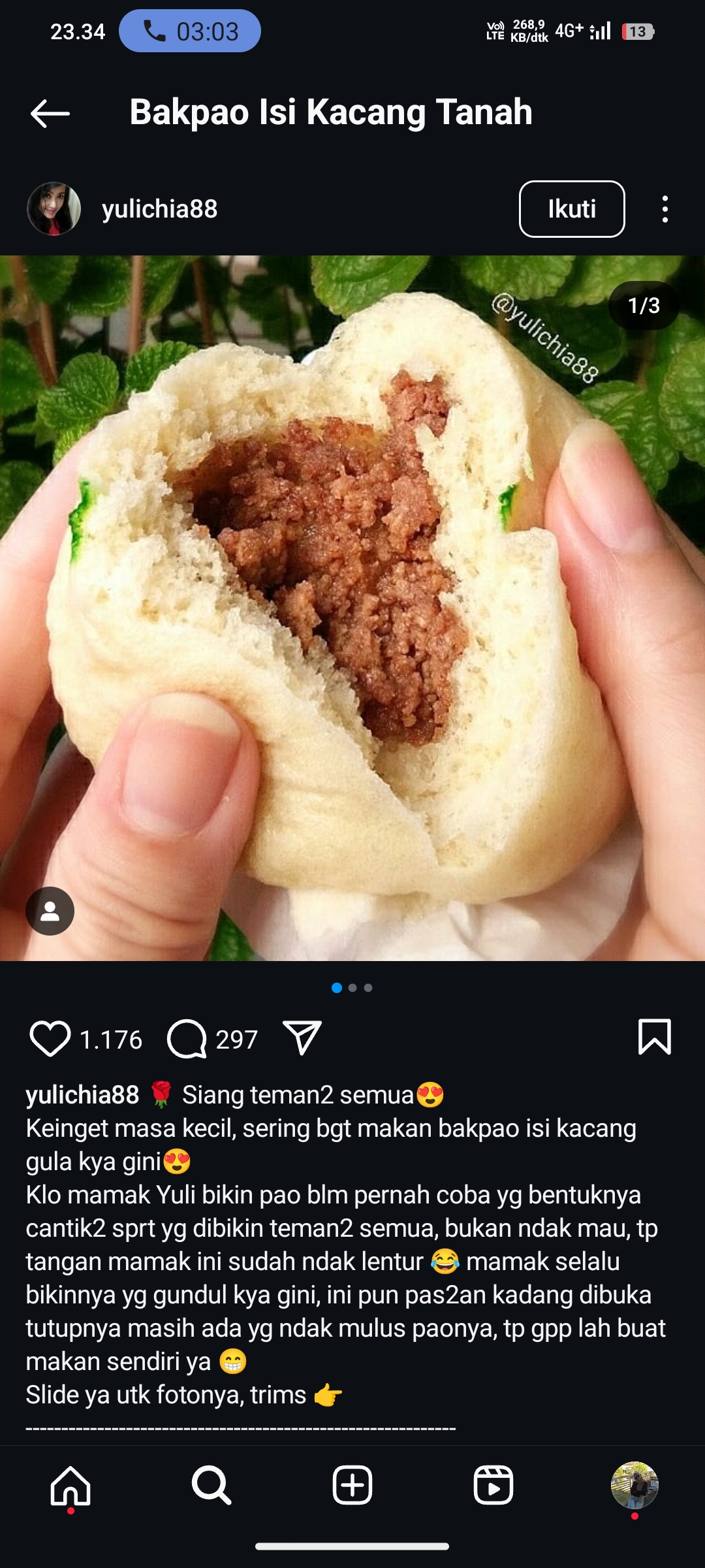 Bakpao Isi Kacang Tanah