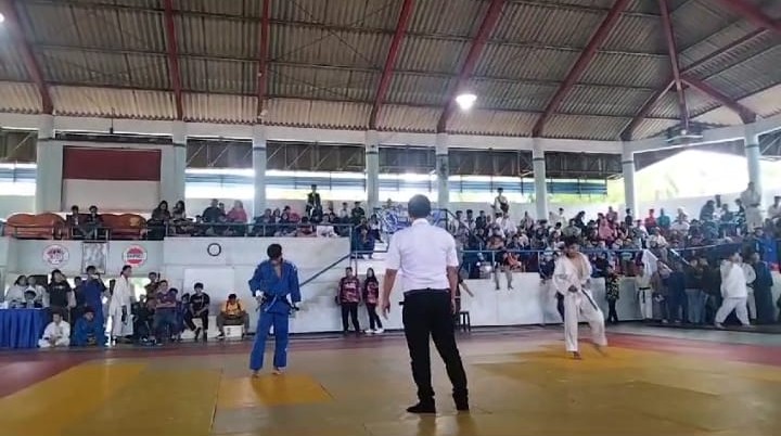 TURUN DI PORPROV IX JATIM: Atlet judo Sampang bertanding mengikuti kejurprov di Surabaya, Minggu (22/12/2024). (JUDO UNTUK JPRM)