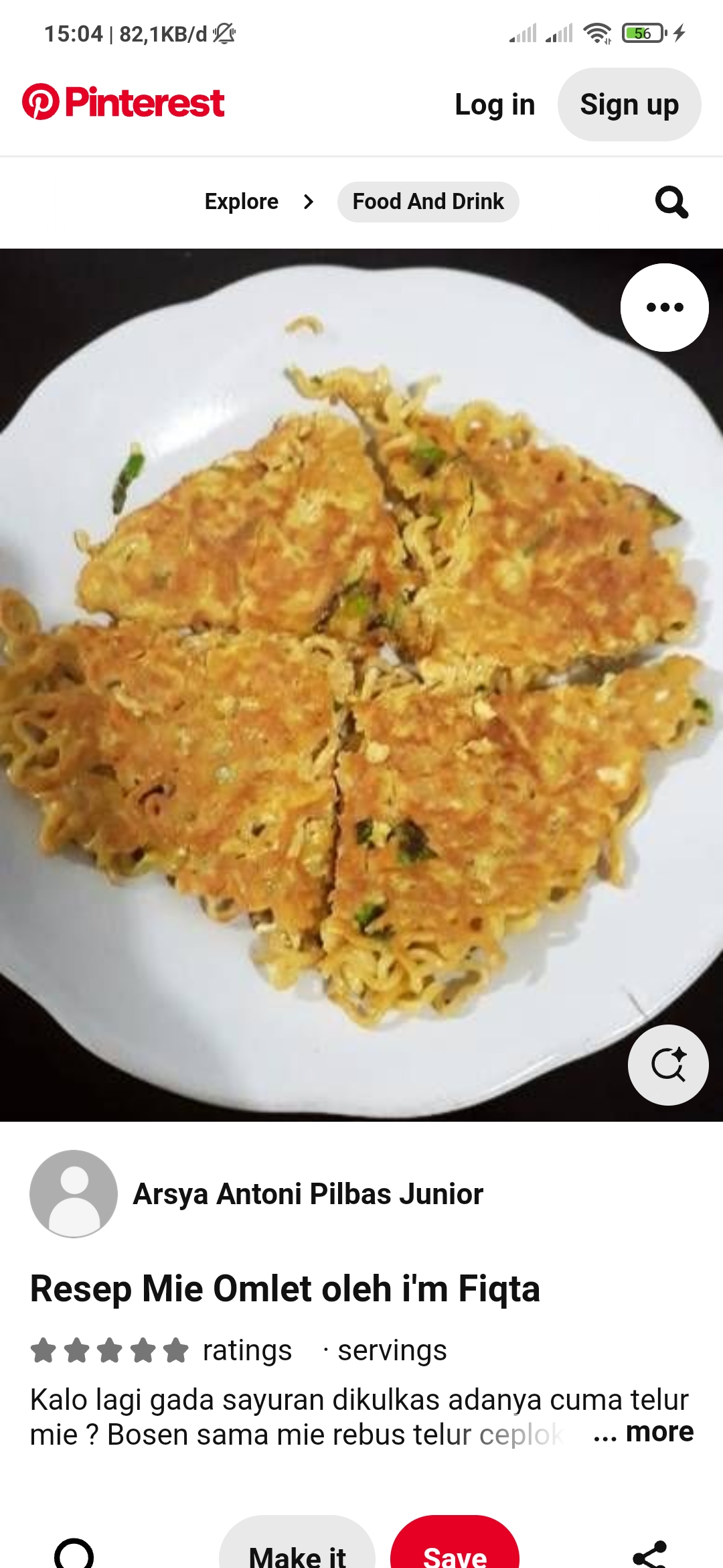 Resep Omelet mie