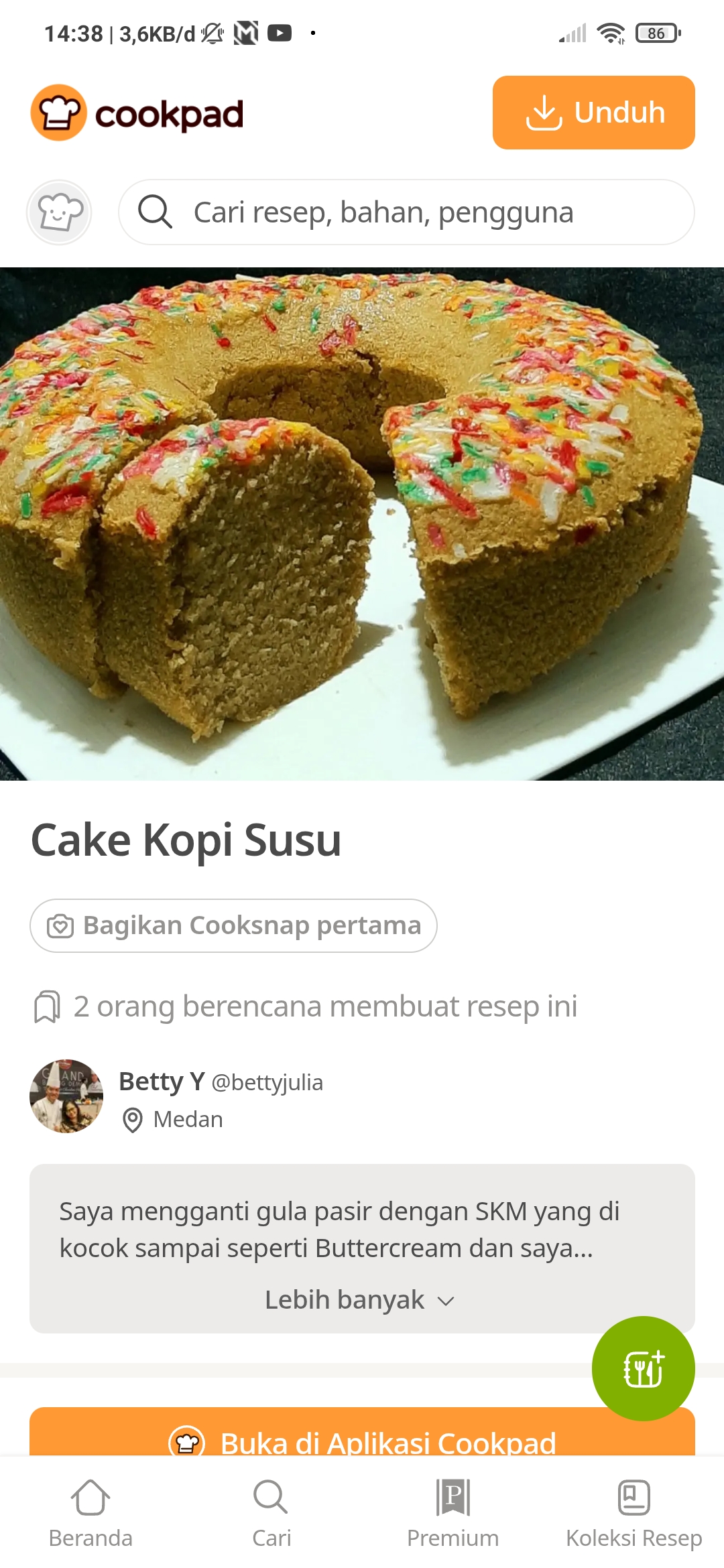 Resep Kue Kopi Susu yang mudah dibuat