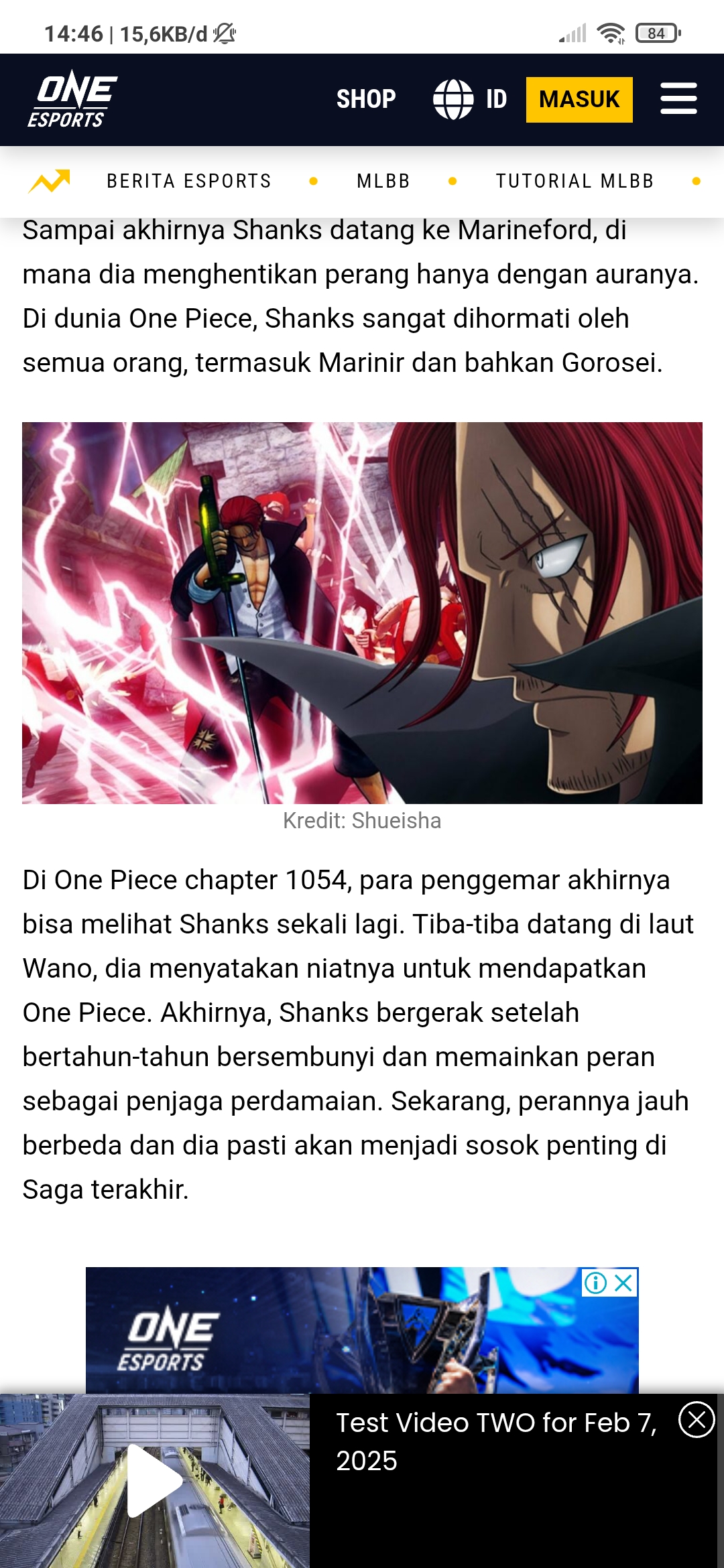 Akagami No Shanks