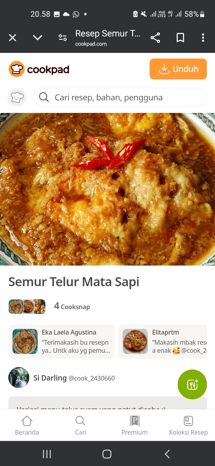 Semur Telur Ceplok