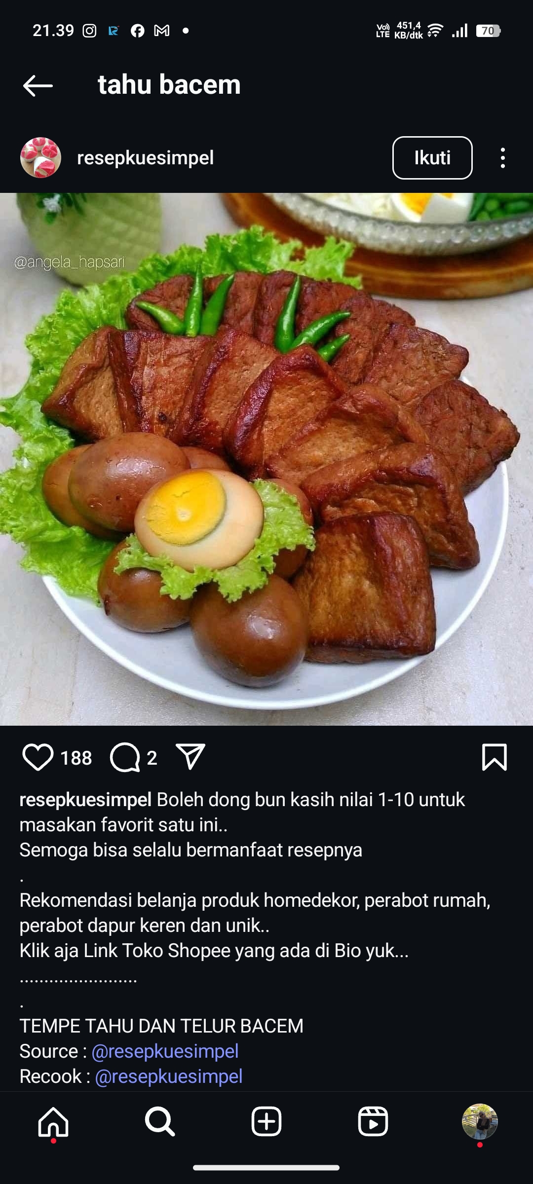 Ilustrasi Tahu Bacem Bumbu Tumis