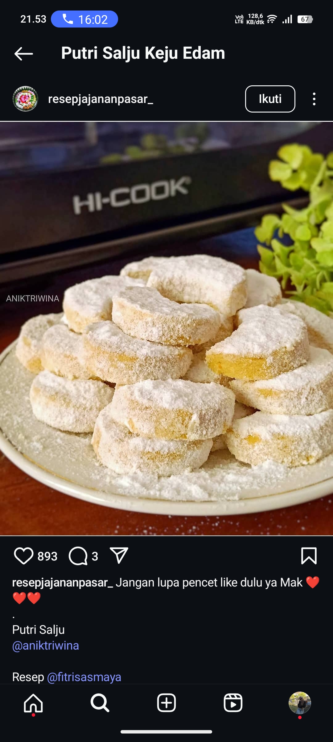 Putri Salju Keju Edam
