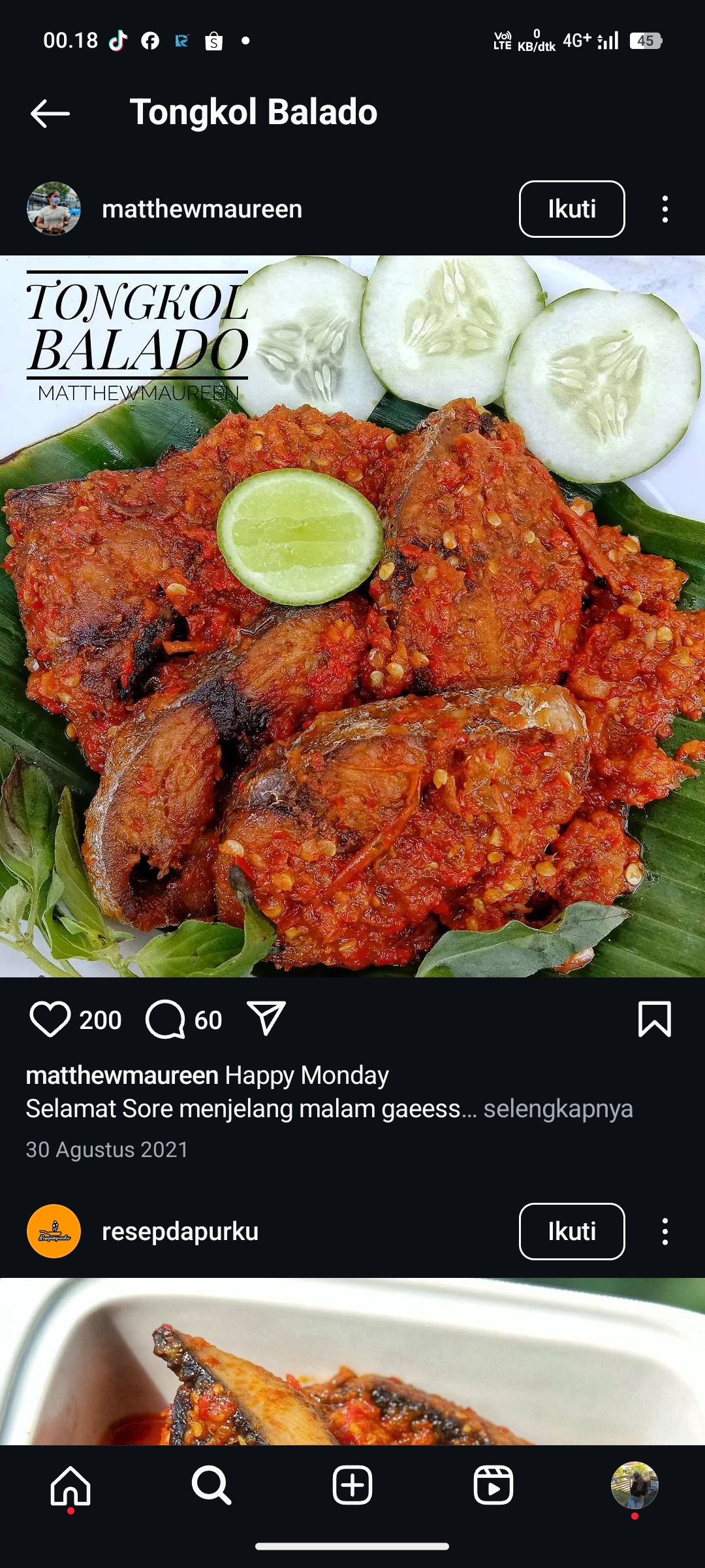 Tongkol Balado