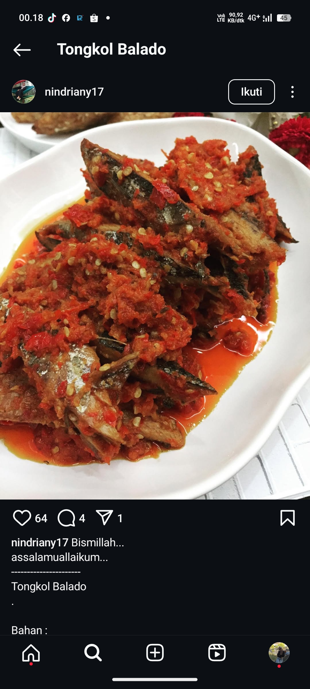 Tongkol Balado