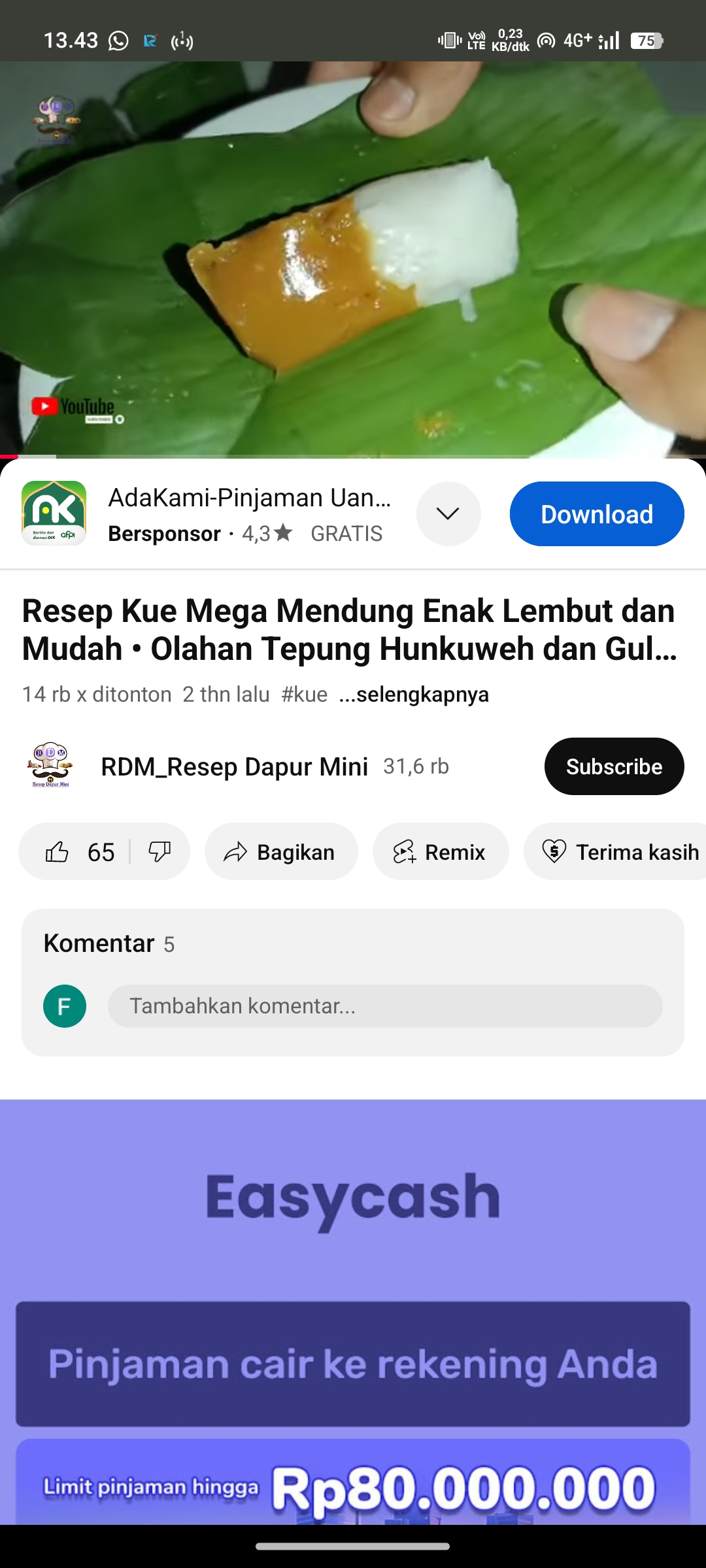 Kue Mega Mendung Kukus