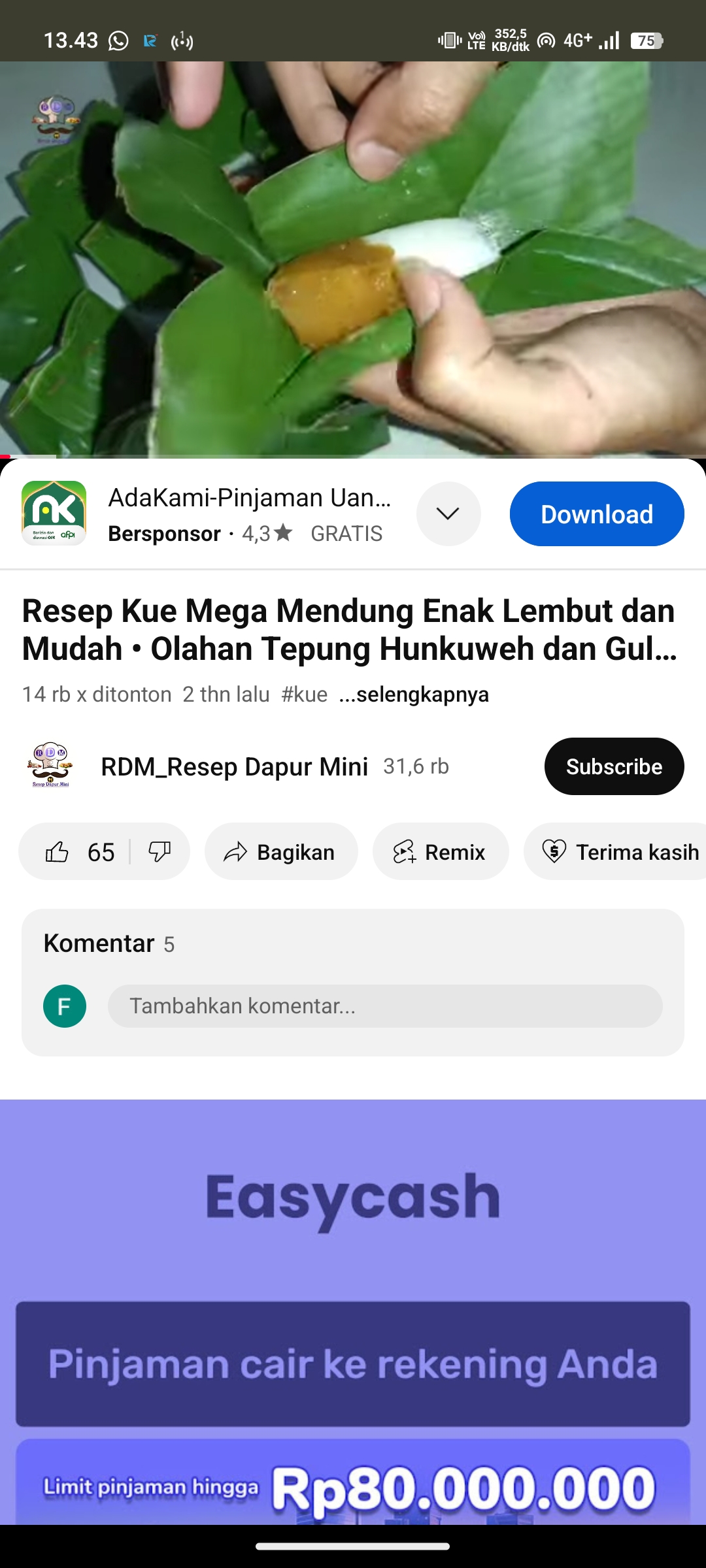 Kue Mega Mendung Kukus