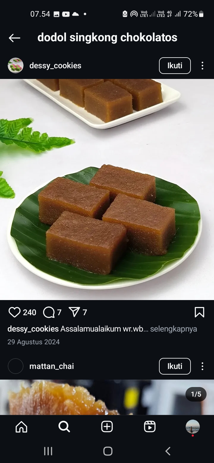 Resep Dodol Singkong Chocolatos
