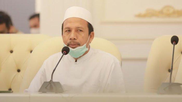 TEGAS: KH Ali Rahbini menyampaikan pendapat dalam suatu kegiatan di Ruang Wahana Bina Praja Pamekasan, September 2021. (MUI PAMEKASAN UNTUK JPRM)