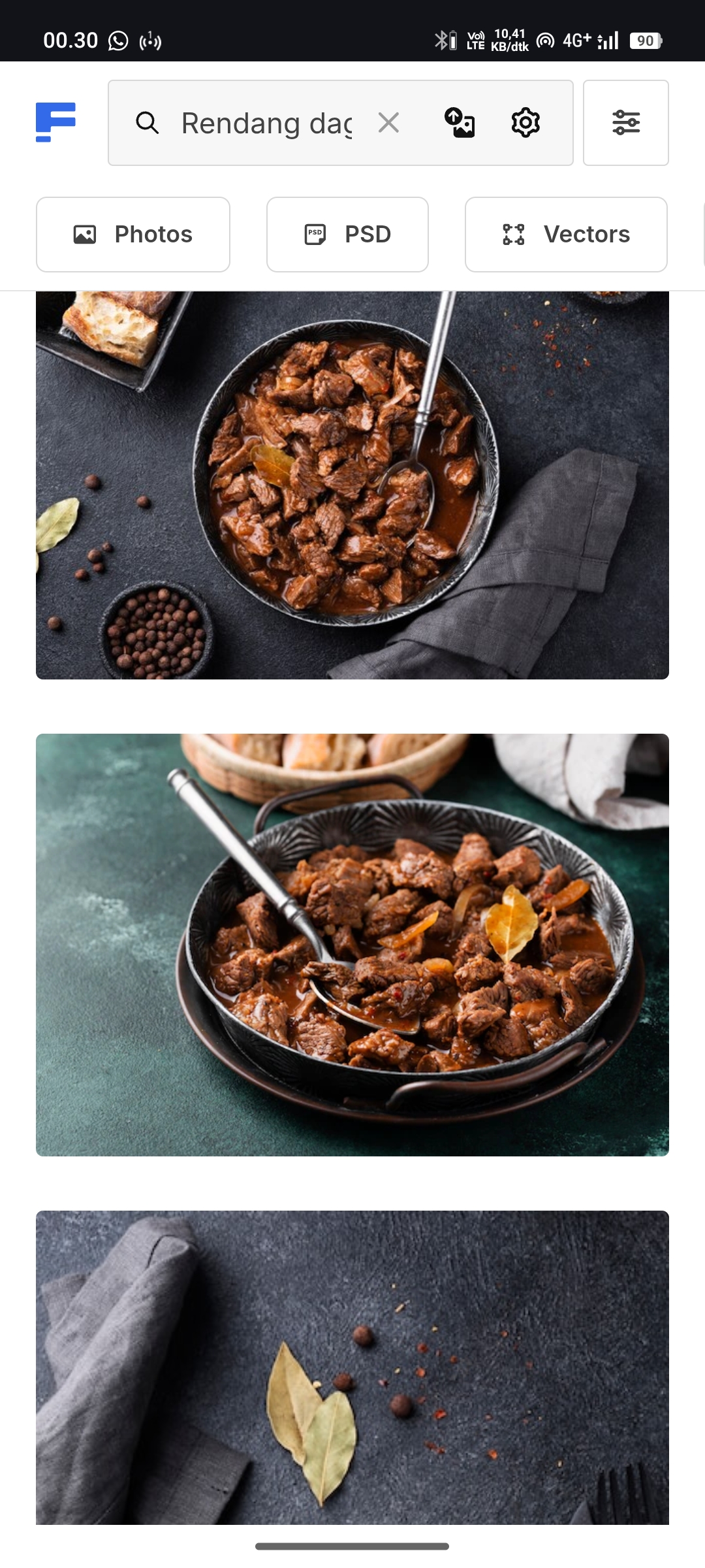Rendang daging khas Padang