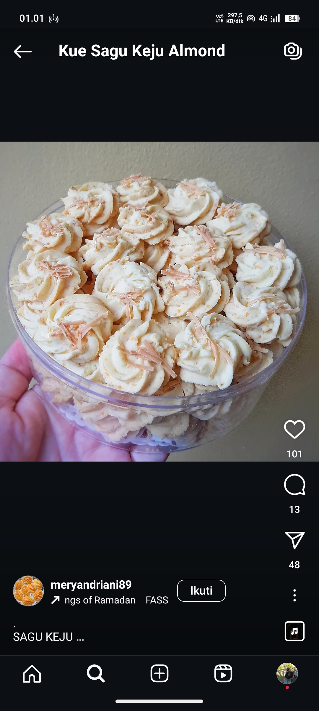 Ilustrasi Kue Sagu Keju Almond