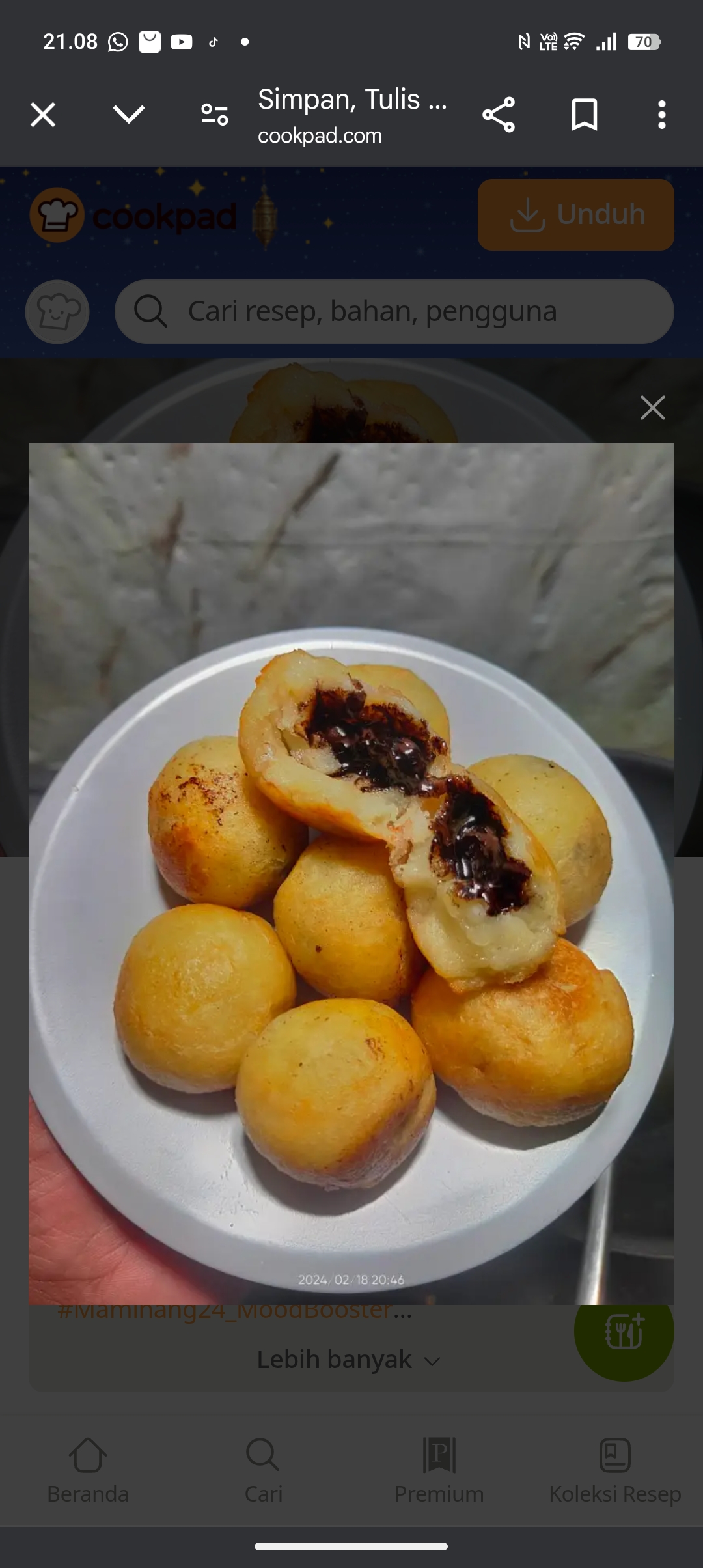 bola-bola coklat lumer