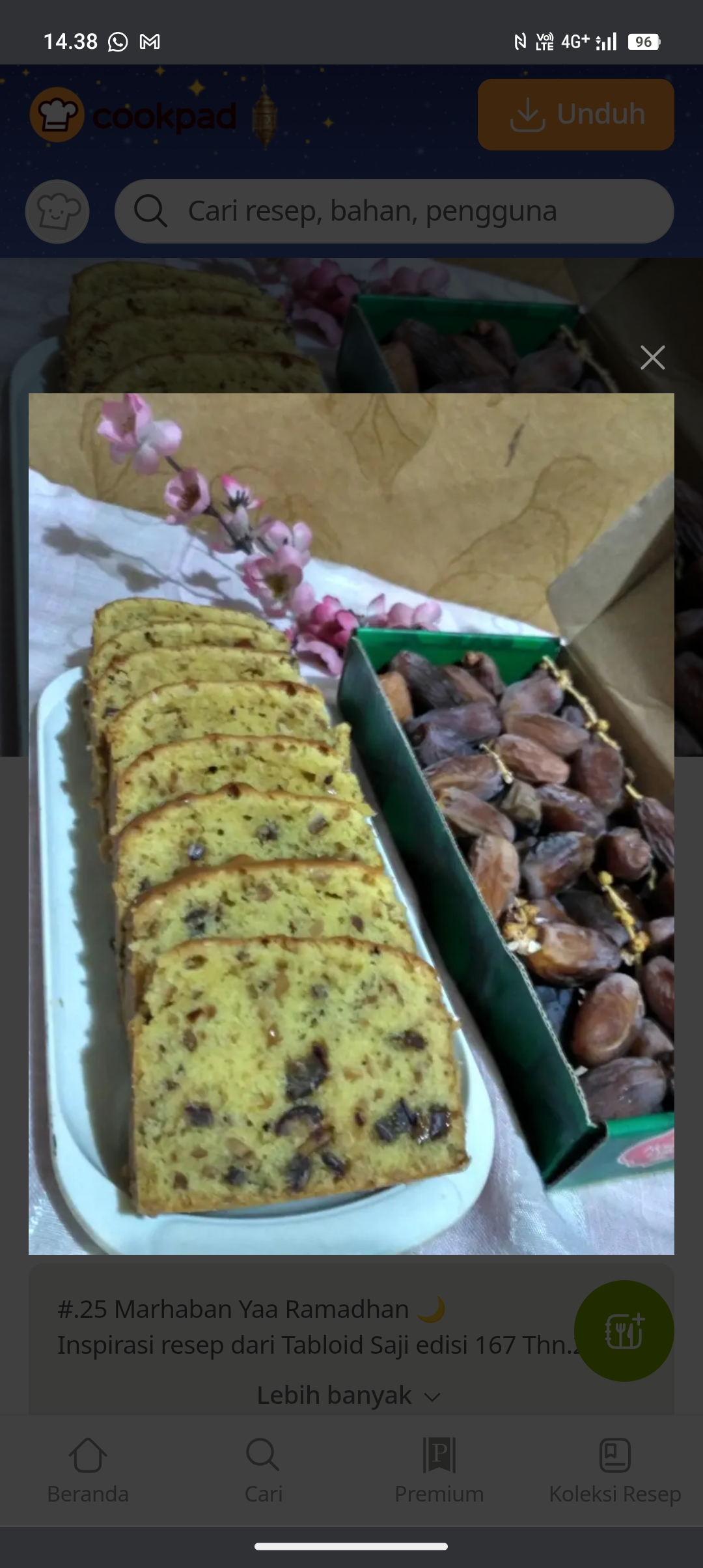 Bolu kacang kurma