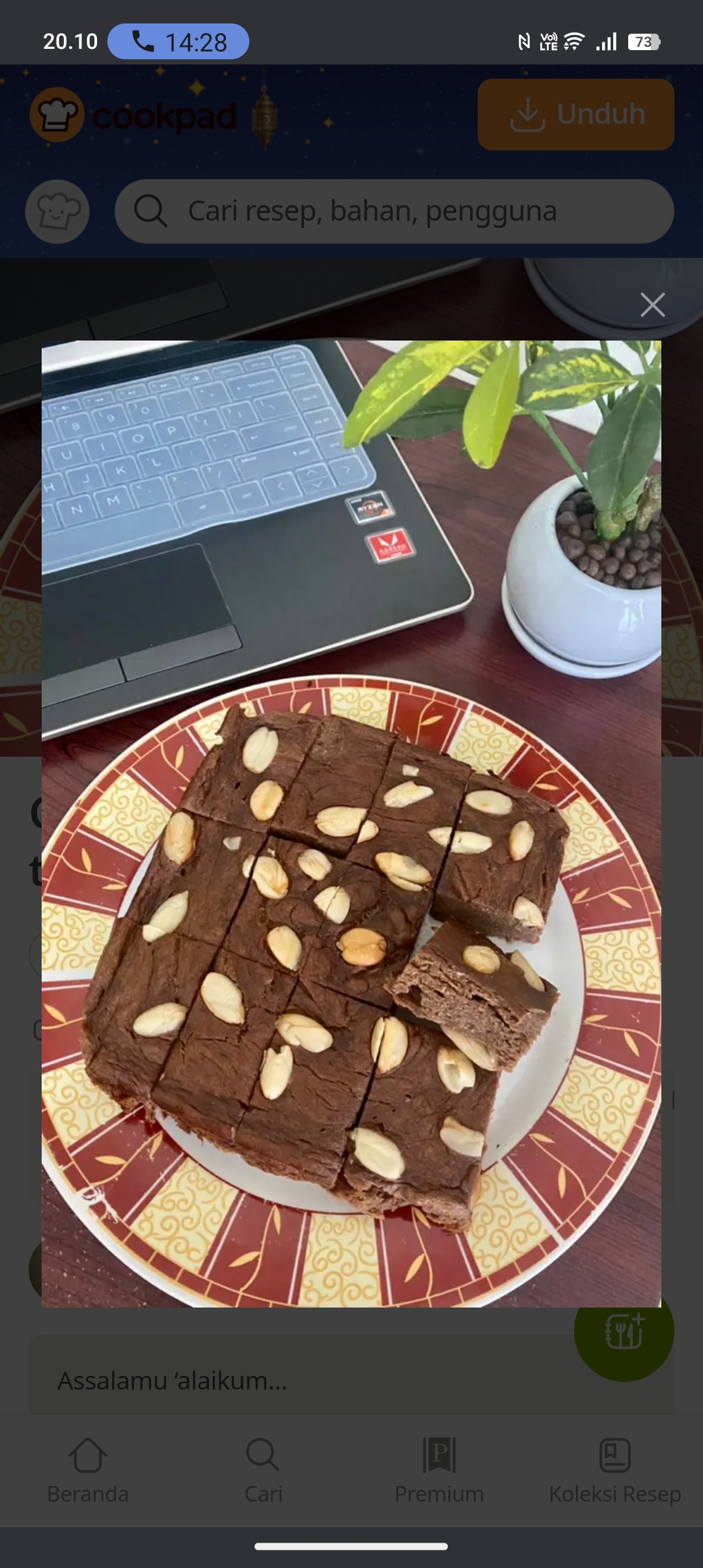 Bolu Pisang tanpa tepung