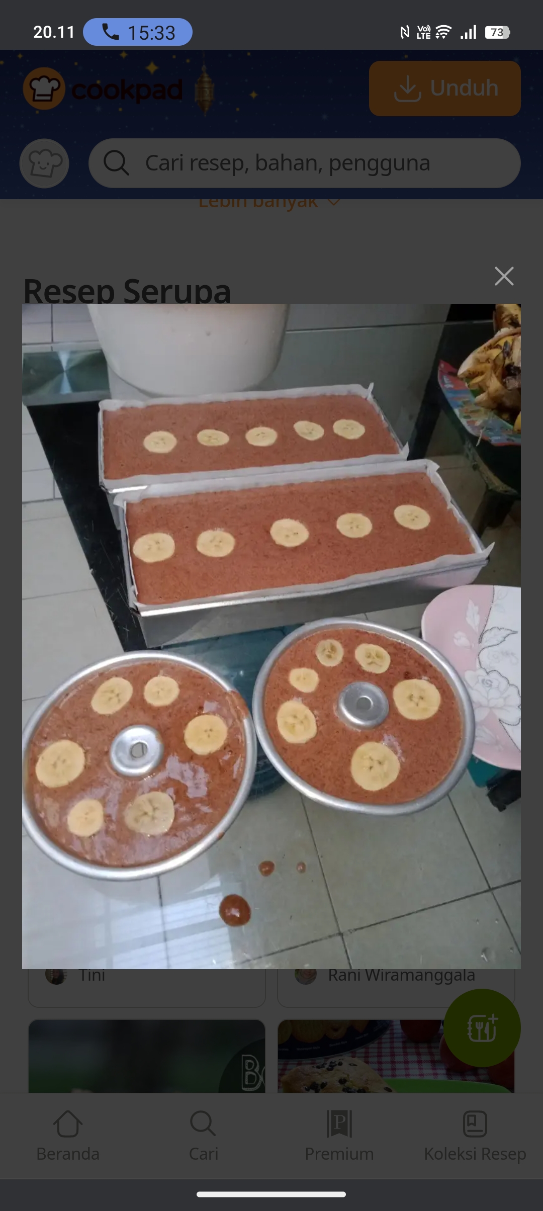 Resep bolu pisang