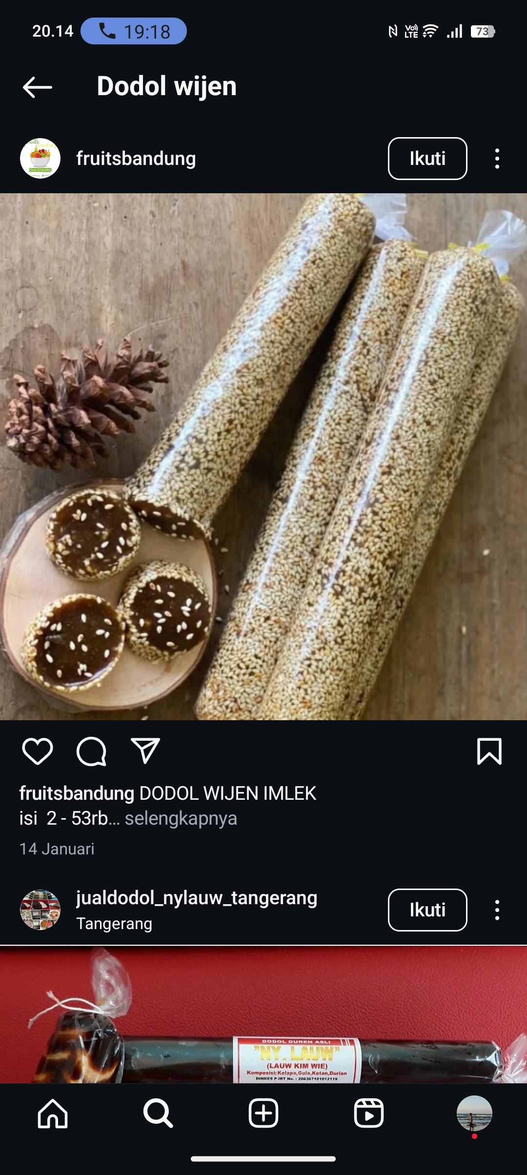 Resep Dodol Wijen
