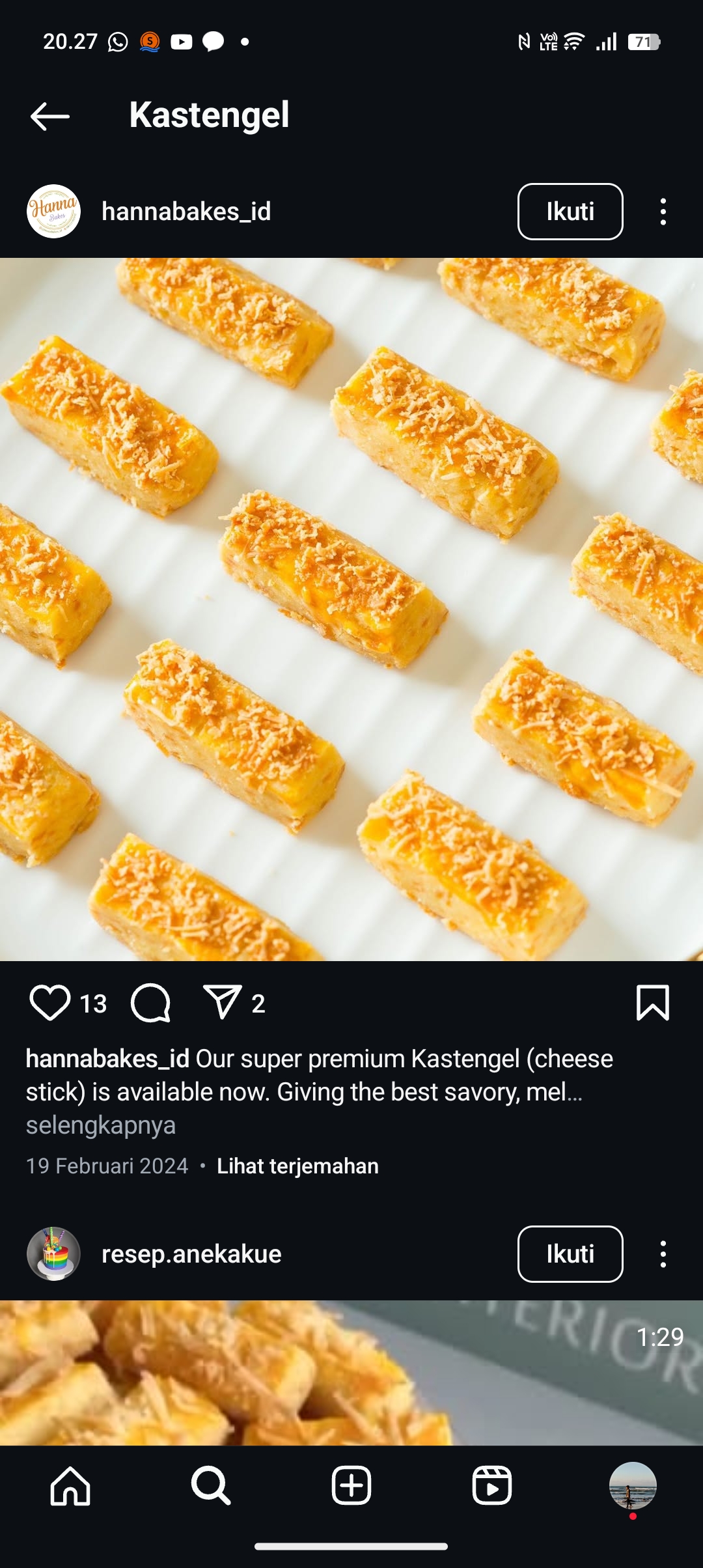Resep  Kastengel lebaran