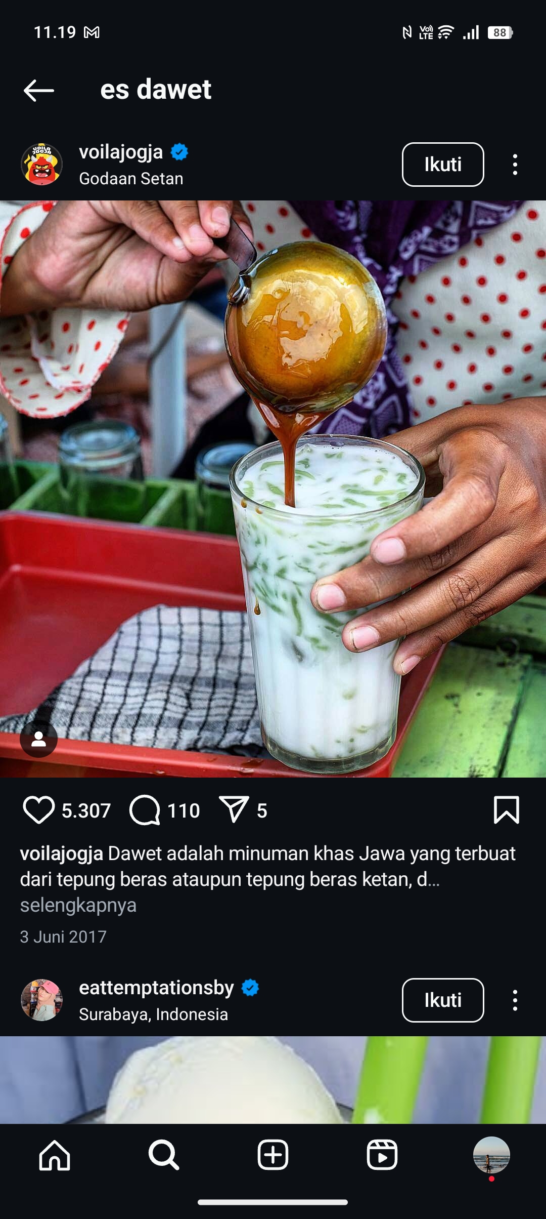 Resep Es Dawet enak dan segar