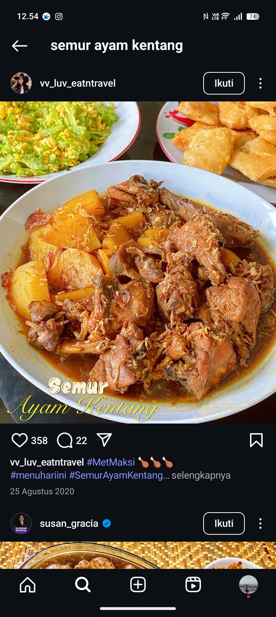 Semur ayam kentang enak