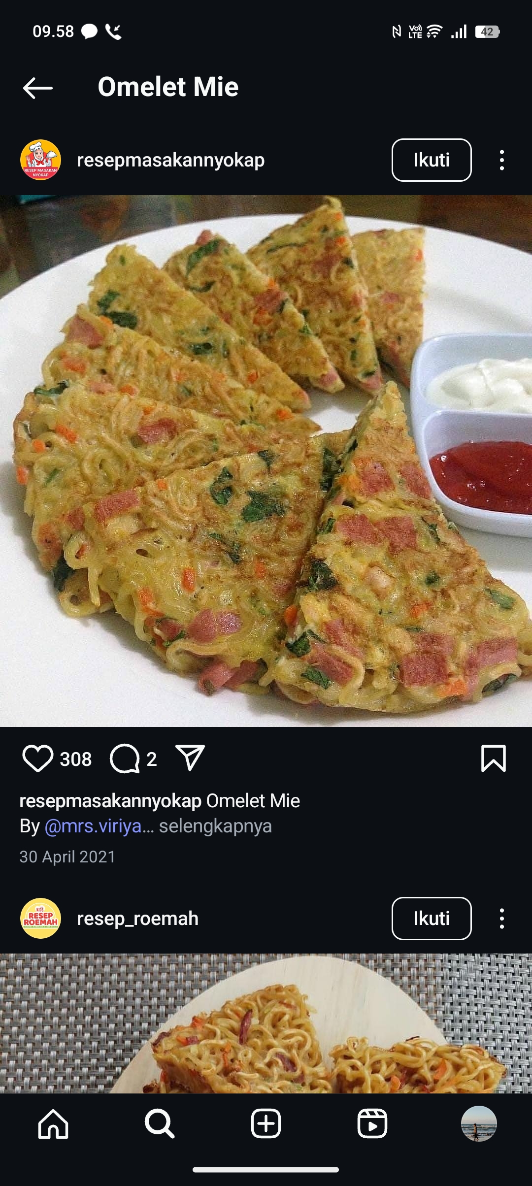 Omelet mie