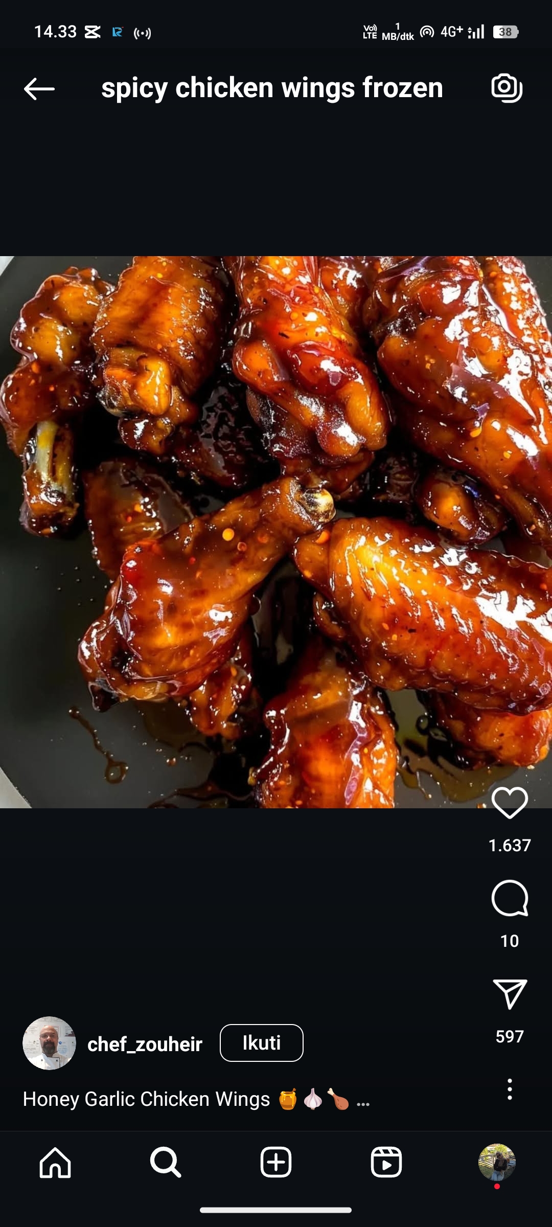 spicy chicken wings frozen