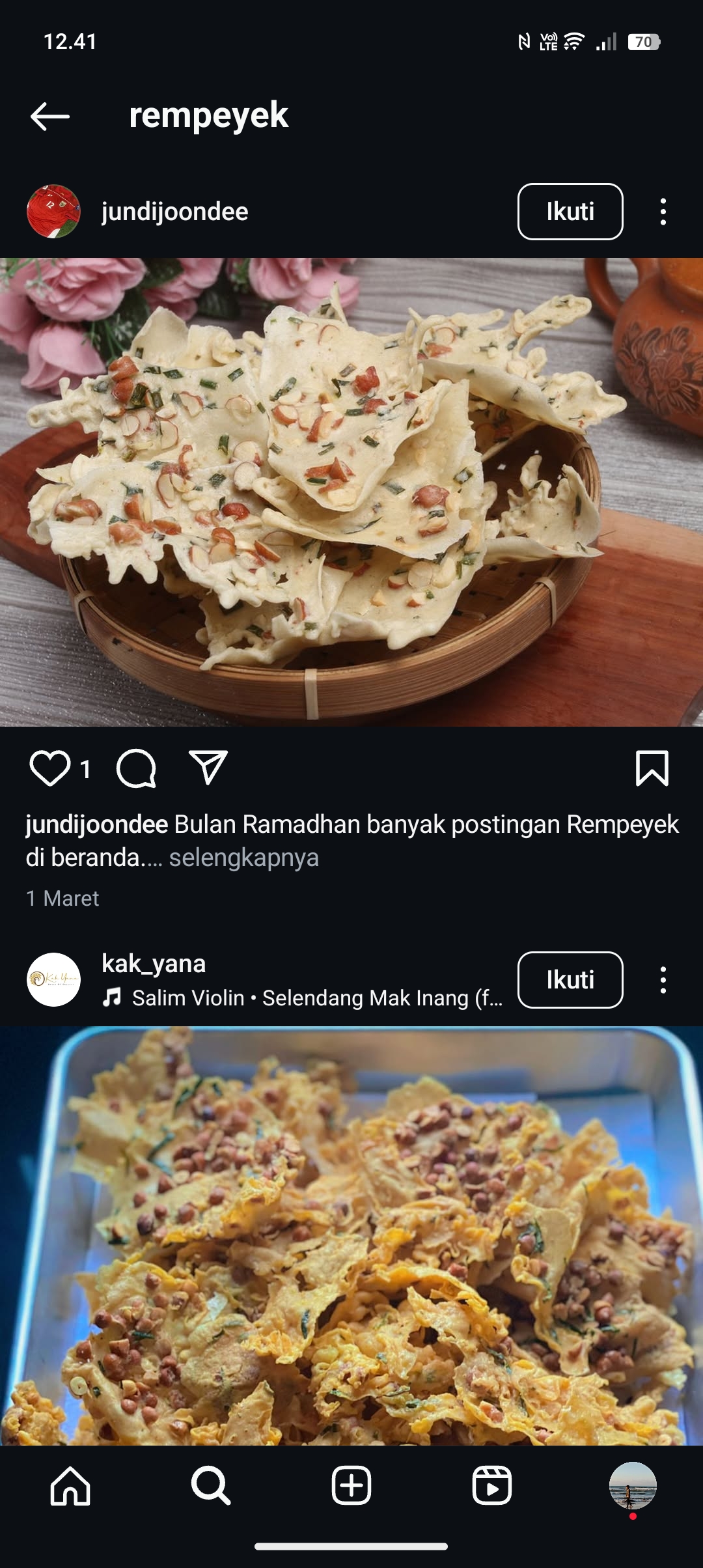 Rempeyek kacang ekonomis