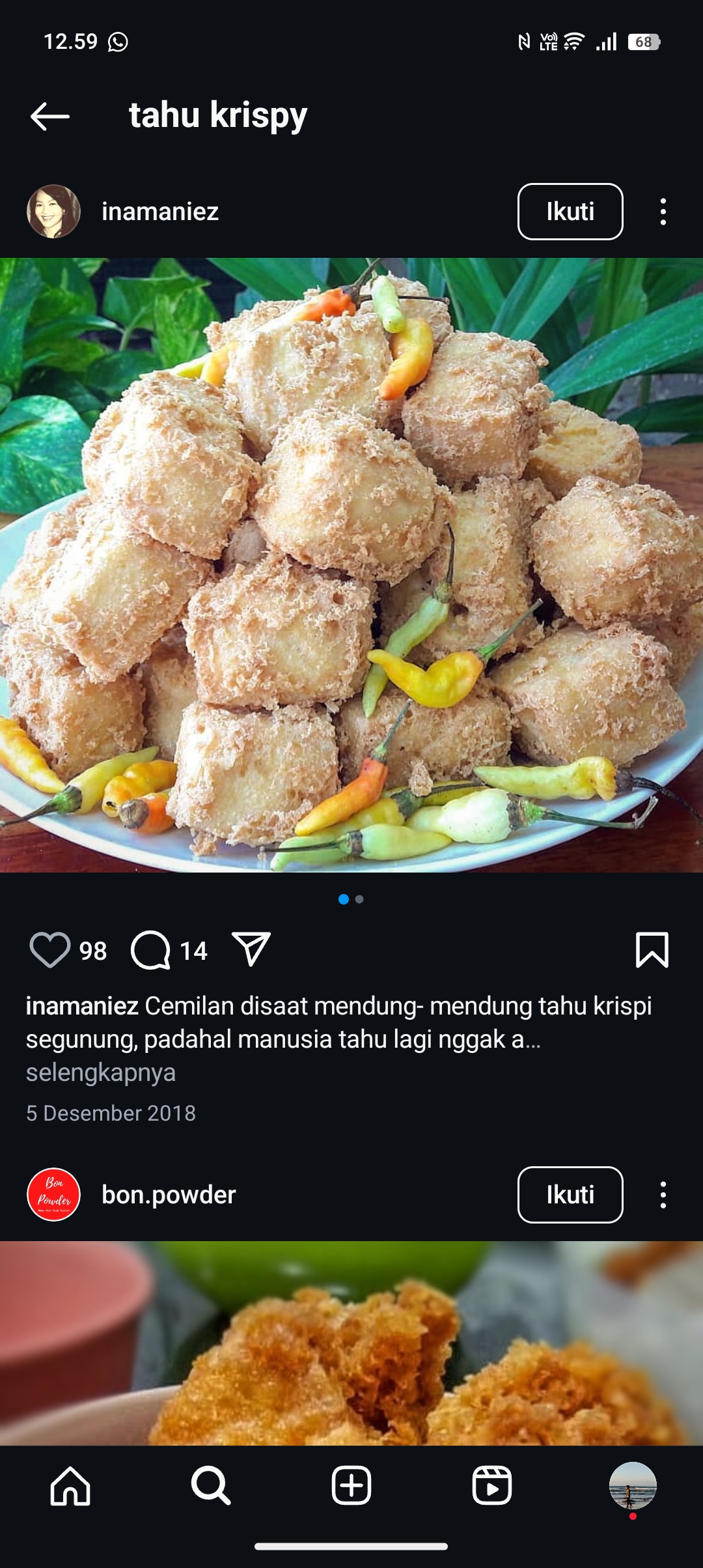 Resep tahu Krispy enak