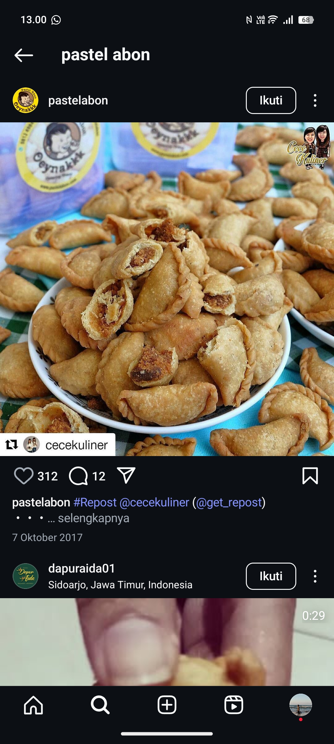 Resep pastel abon renyah dan enak