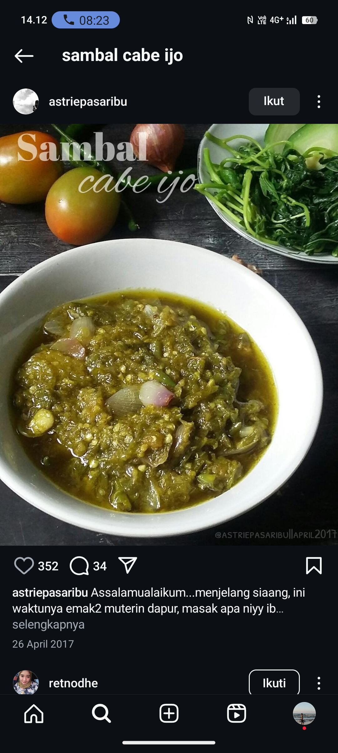 Resep sambal cabe ijo