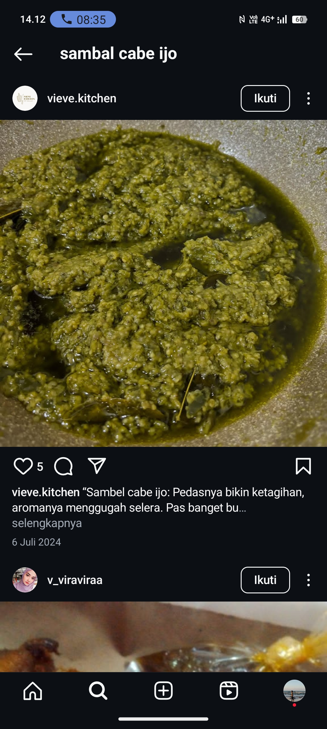 Resep sambal Cebe Ijo