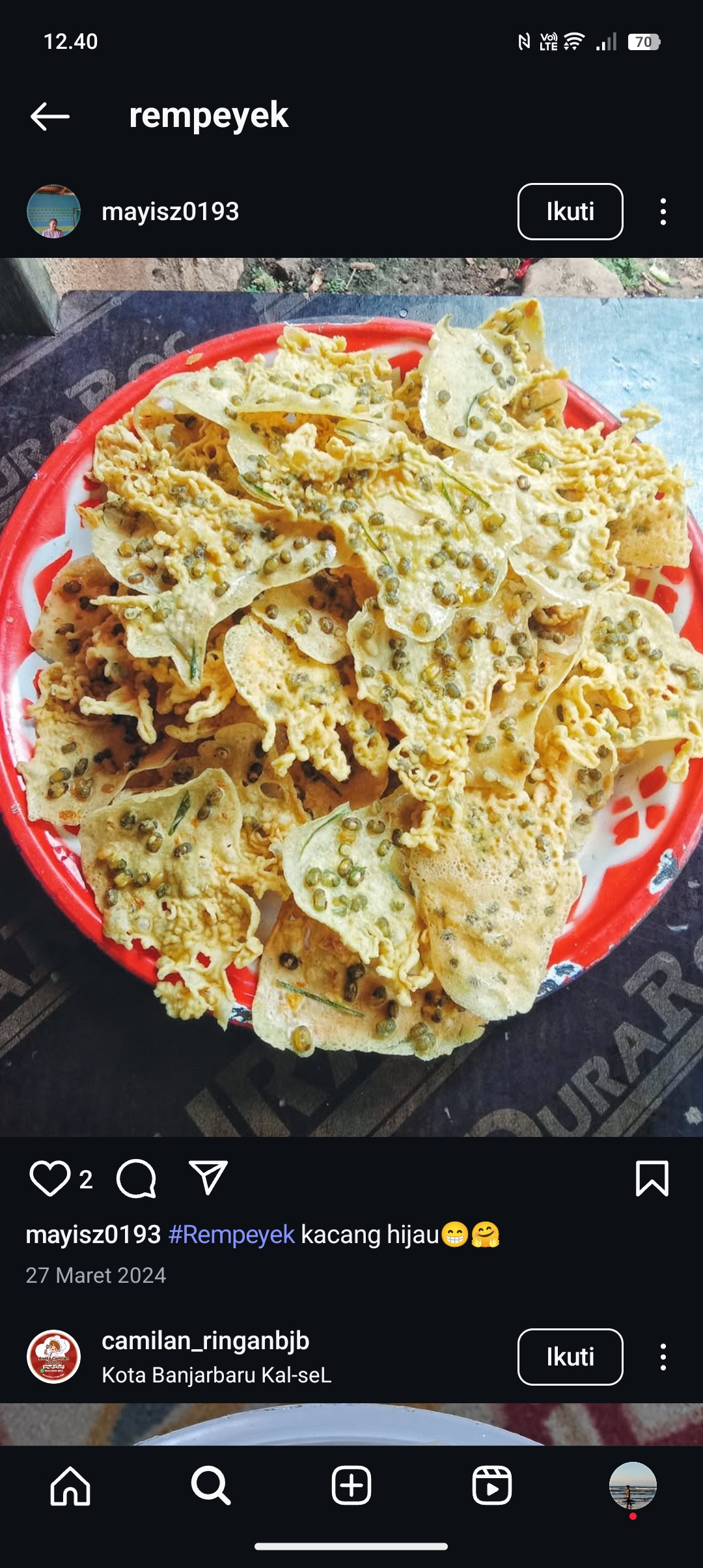 Resep rempeyek kacang hijau
